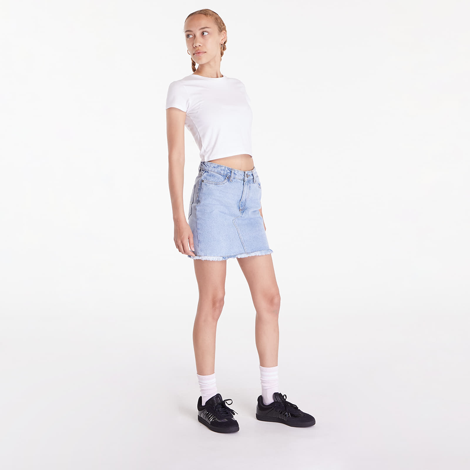 Röcke Urban Classics Ladies Heavy Mini Denim Skirt New Light Blue