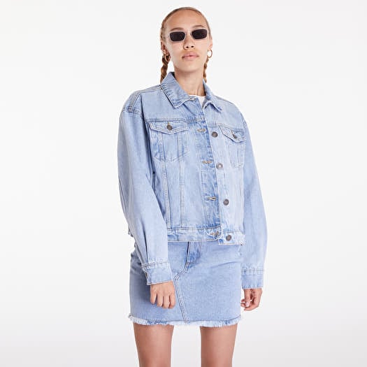 Veste Urban Classics Ladies 80‘s Oversized Denim Jacket New Light Blue Washed
