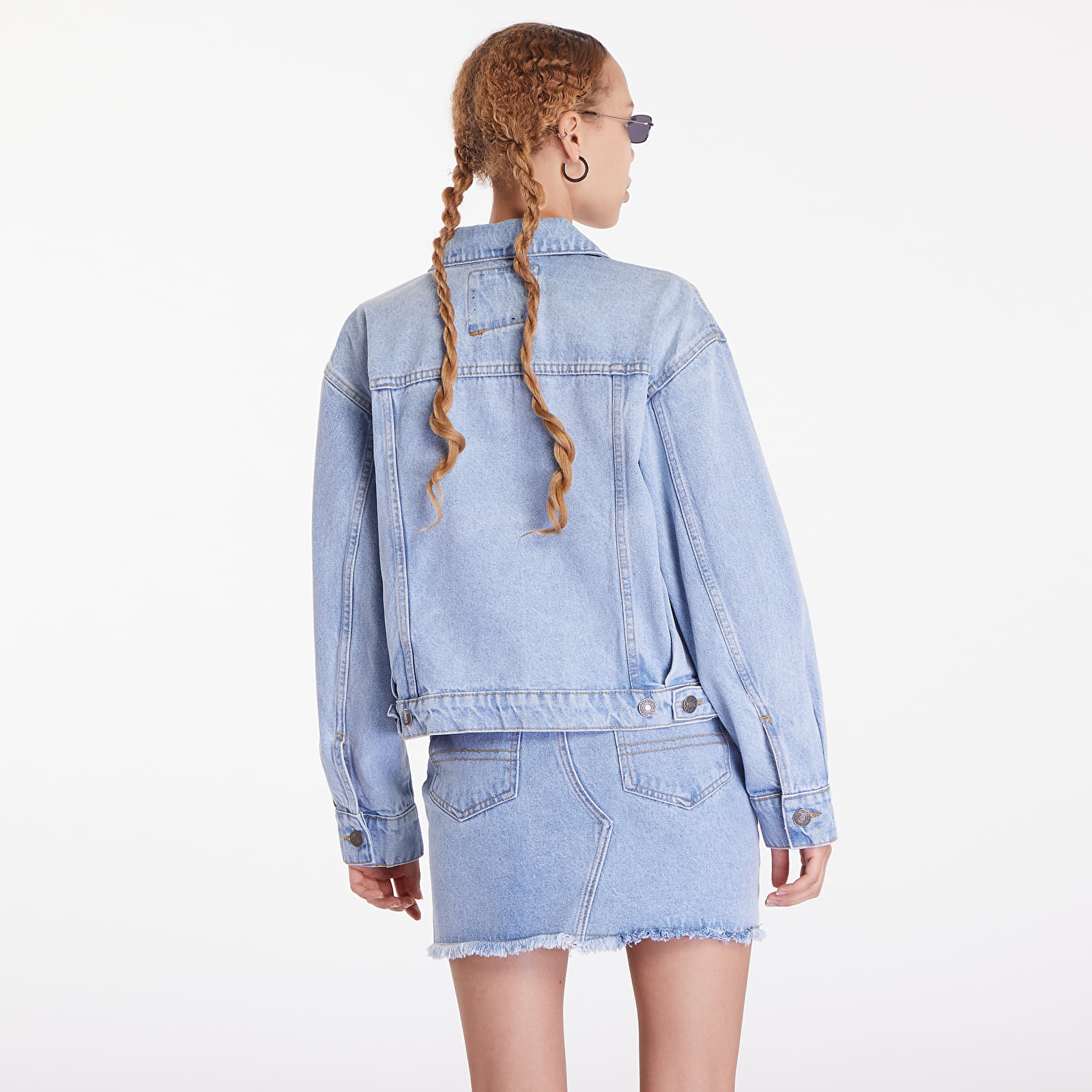 Chaquetas Urban Classics Ladies 80‘s Oversized Denim Jacket New Light Blue Washed