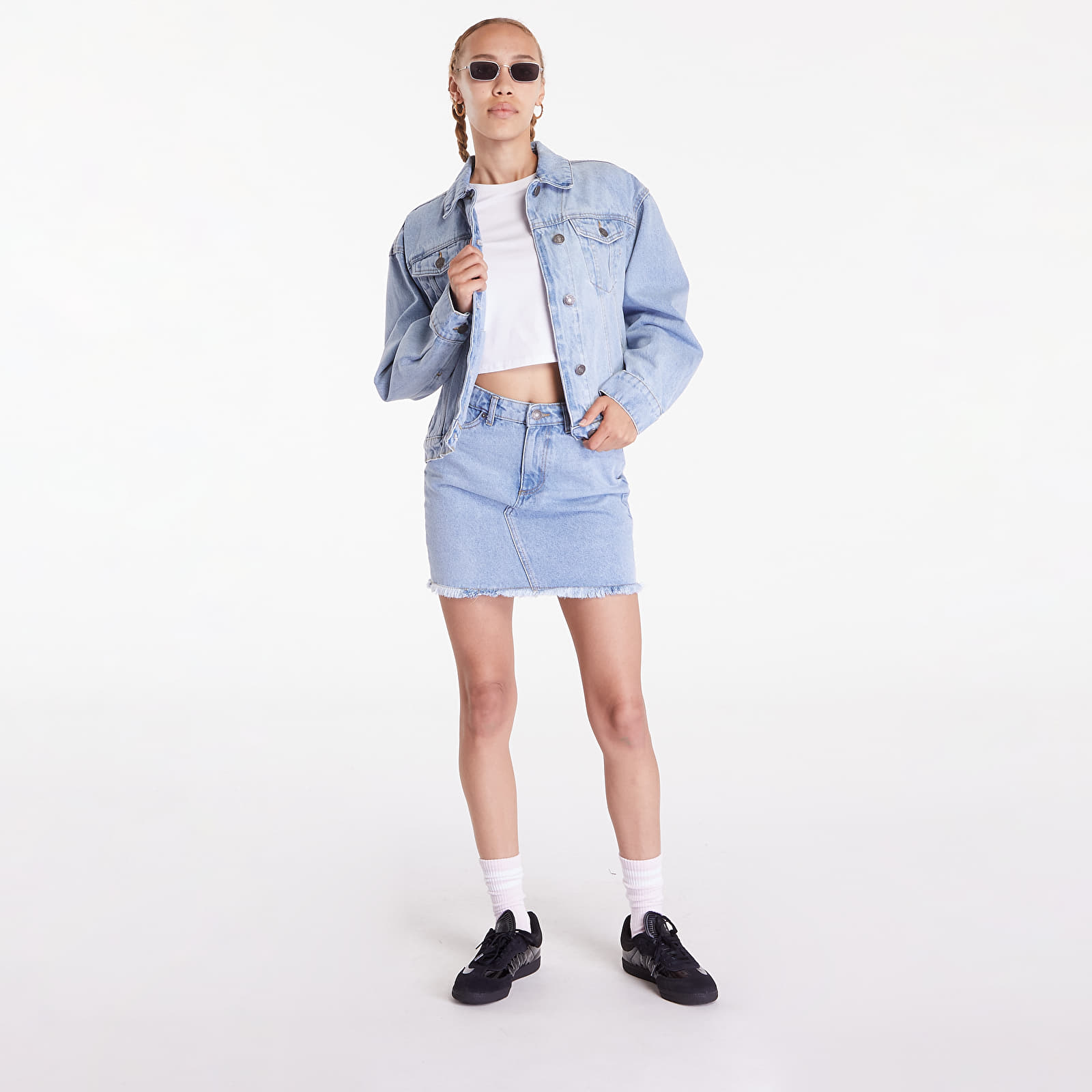 Chaquetas Urban Classics Ladies 80‘s Oversized Denim Jacket New Light Blue Washed