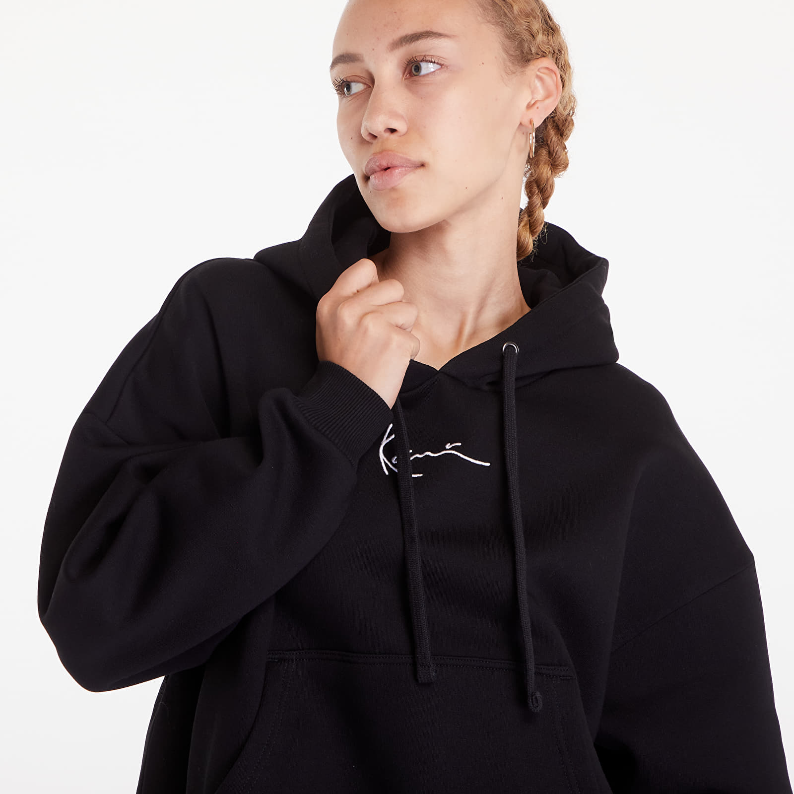 Bluzy Karl Kani Small Signature Essential Os Hoodie Black
