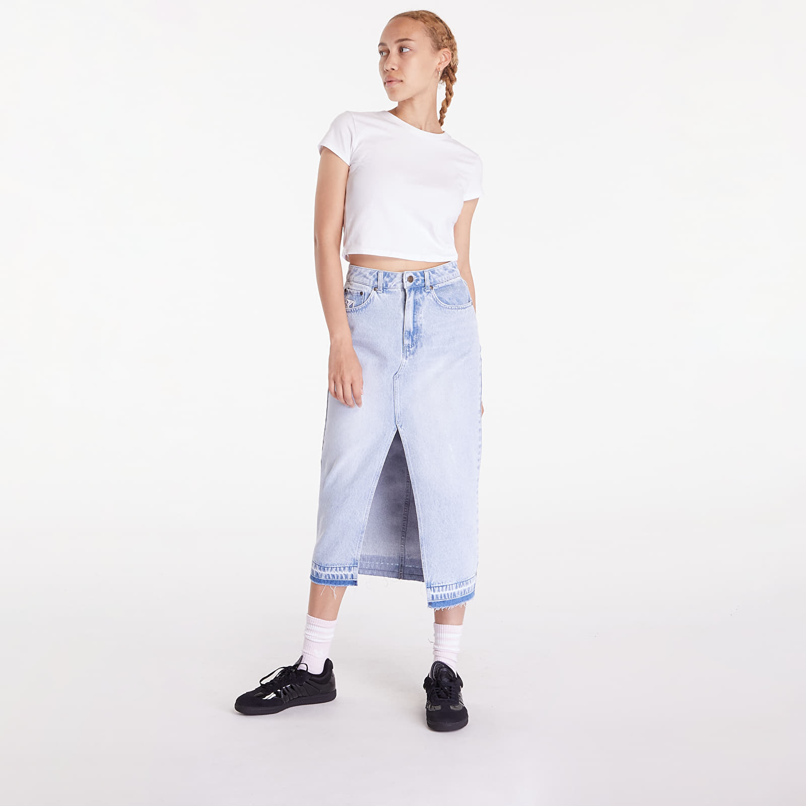 Faldas Karl Kani Og Long Denim Skirt Light Blue