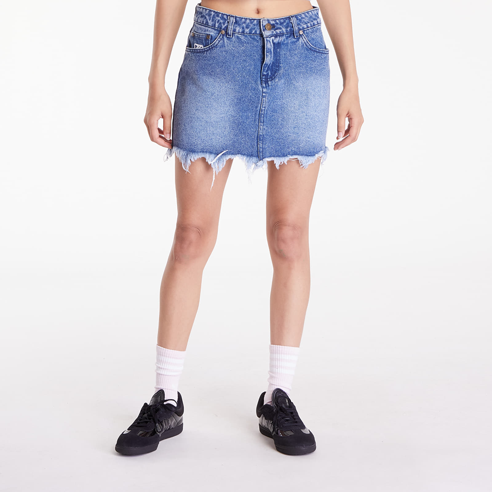 Skirts Karl Kani Og Old English Denim Skirt Vintage Indigo