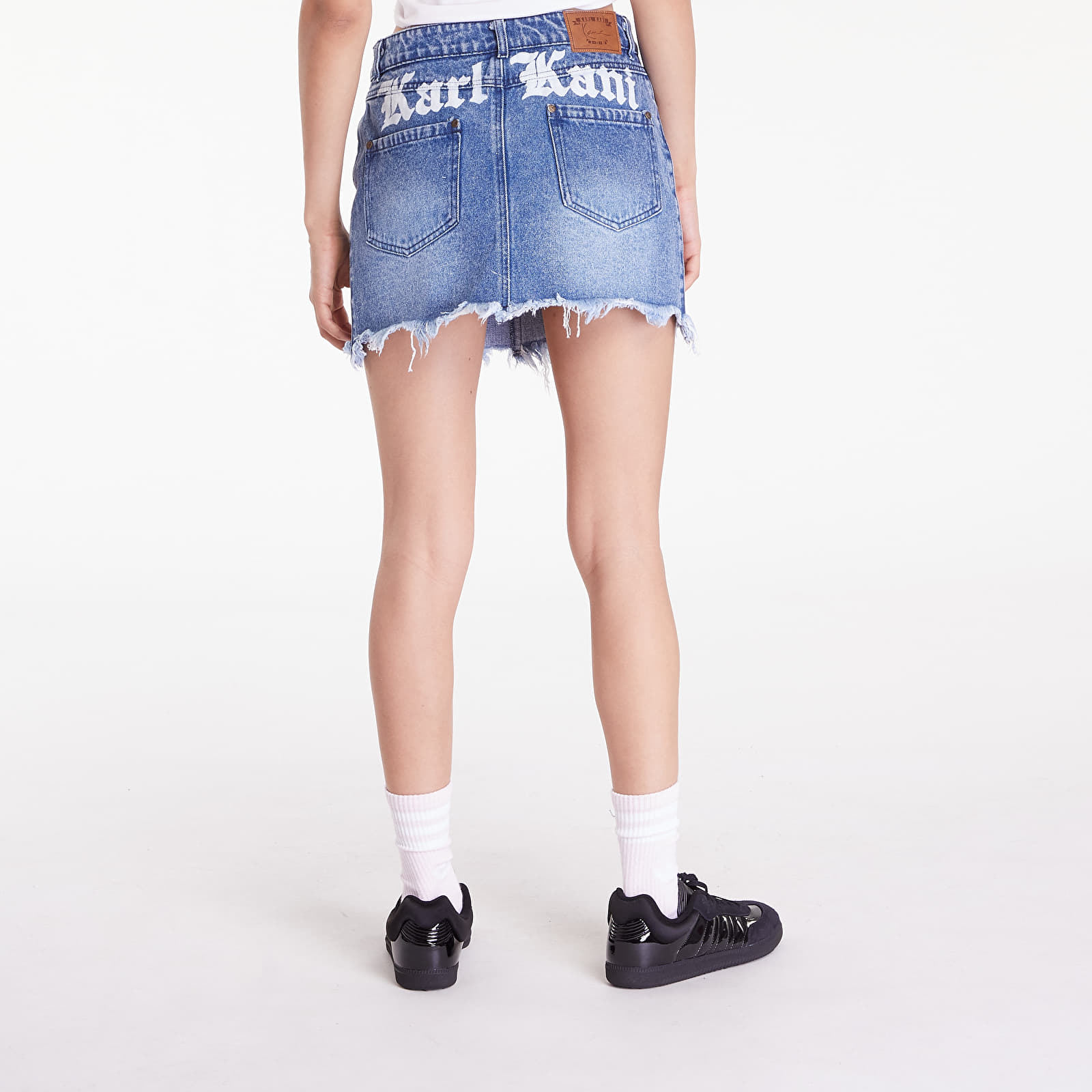 Skirts Karl Kani Og Old English Denim Skirt Vintage Indigo