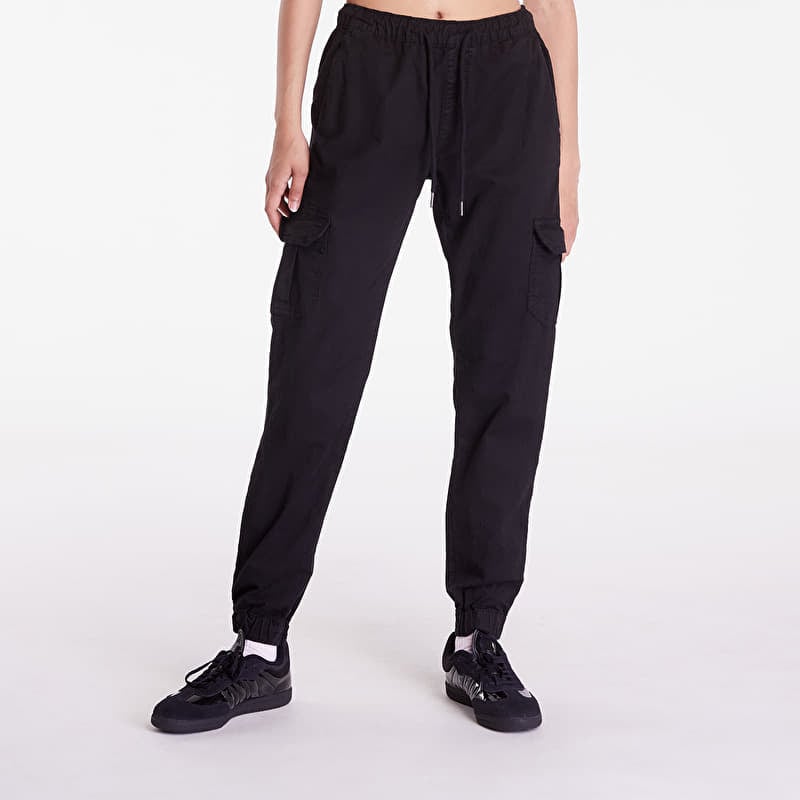 Urban Classics Ladies High Waist Cargo Jogging Pants Black