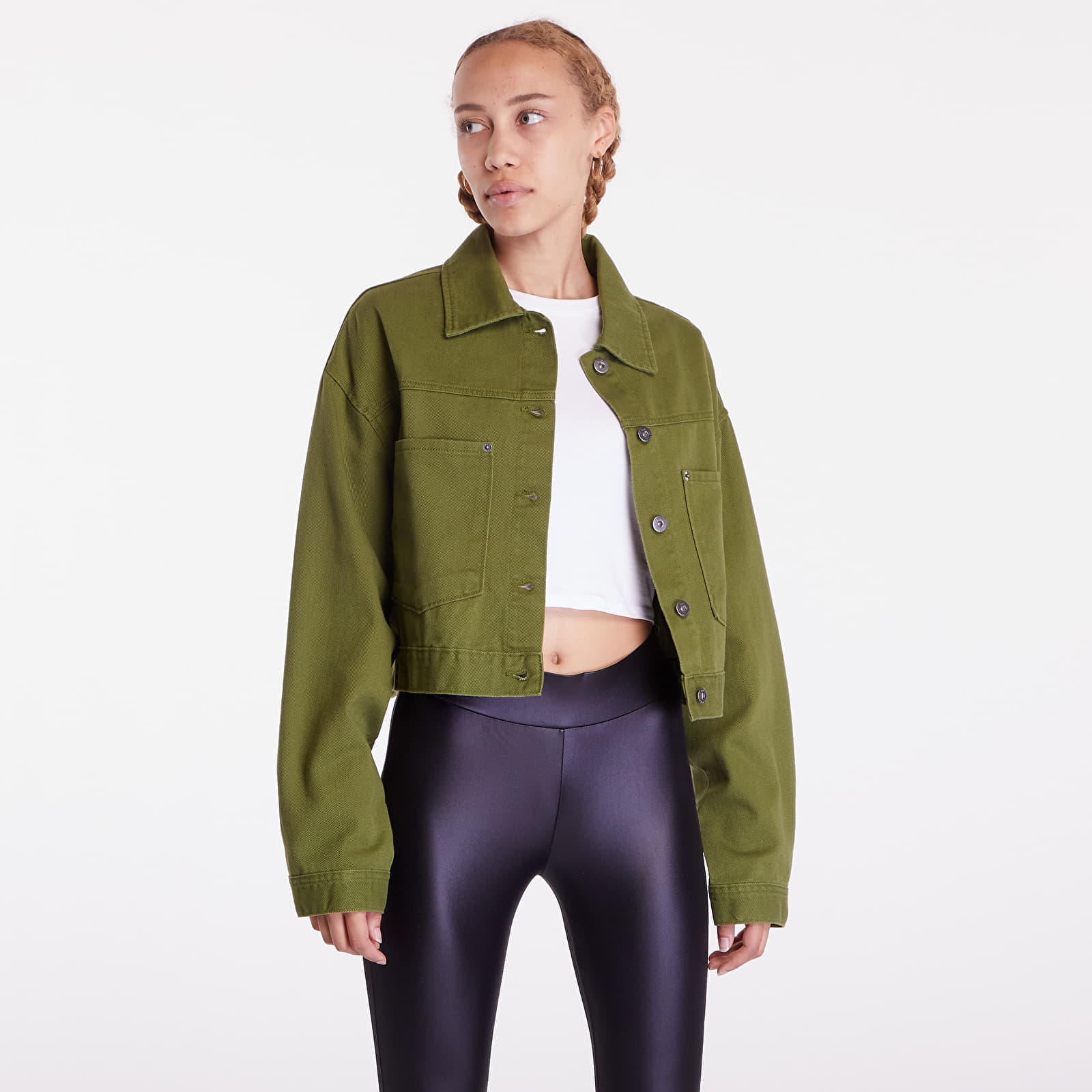 Bunda Vans Raynes Crop Trucker Jacket Pesto M