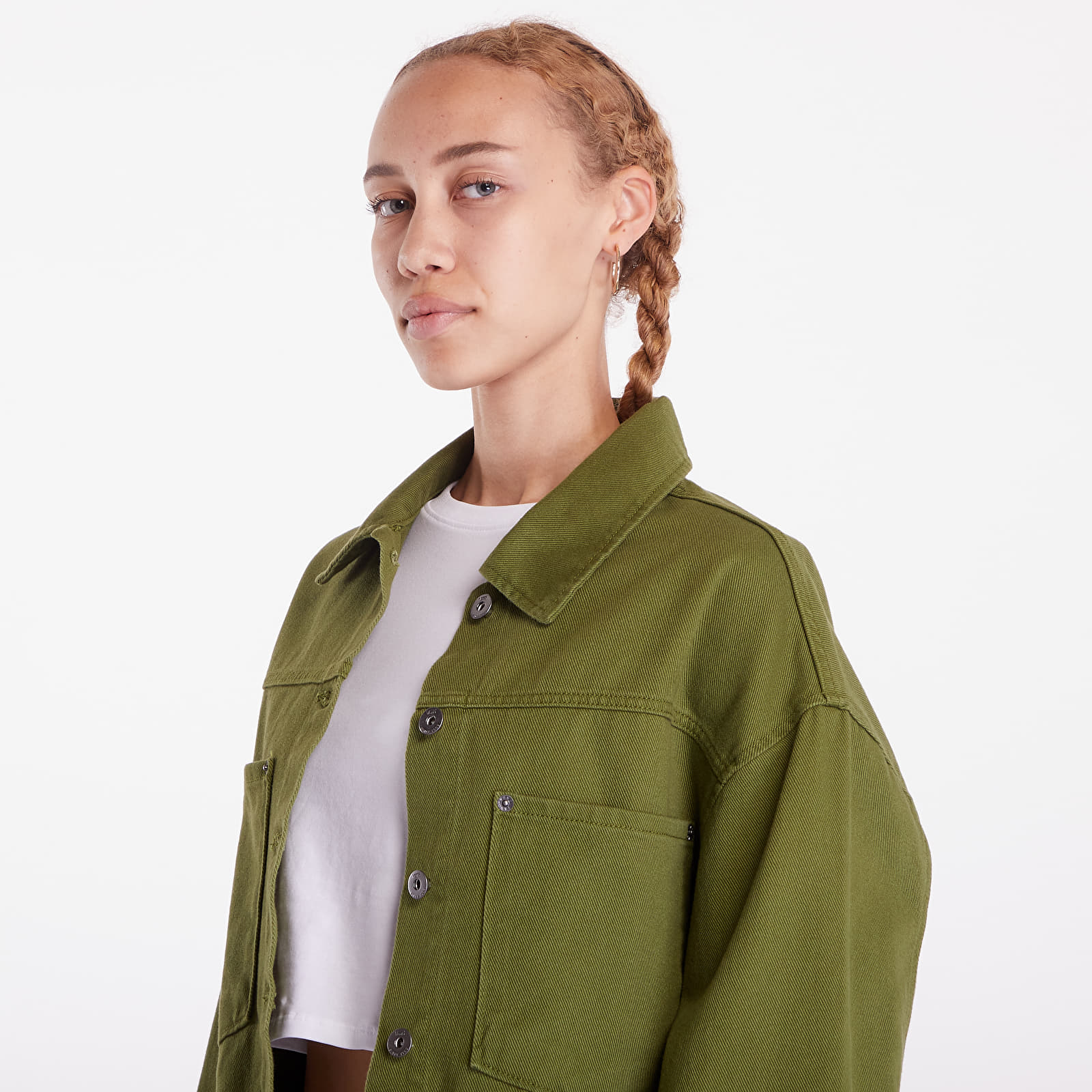 Jakas Vans Raynes Crop Trucker Jacket Pesto