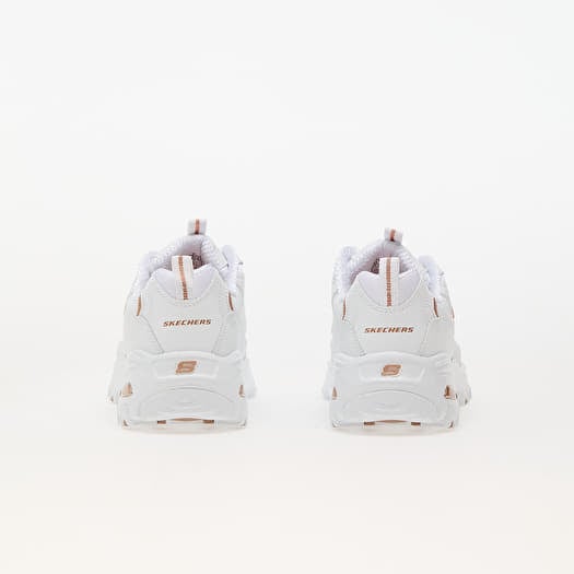White skechers with roses on sale