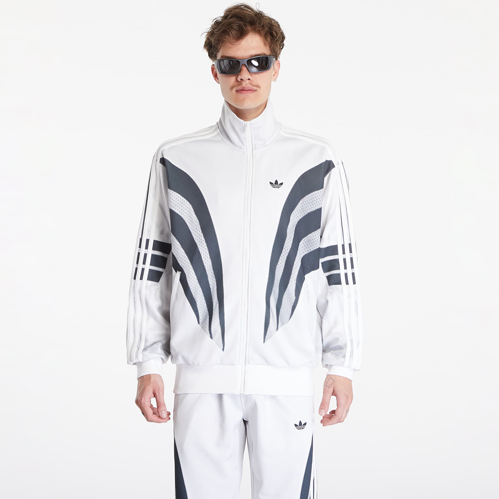 Sudaderas con capucha para hombre adidas Prm Q3 Print Tt Cloud White