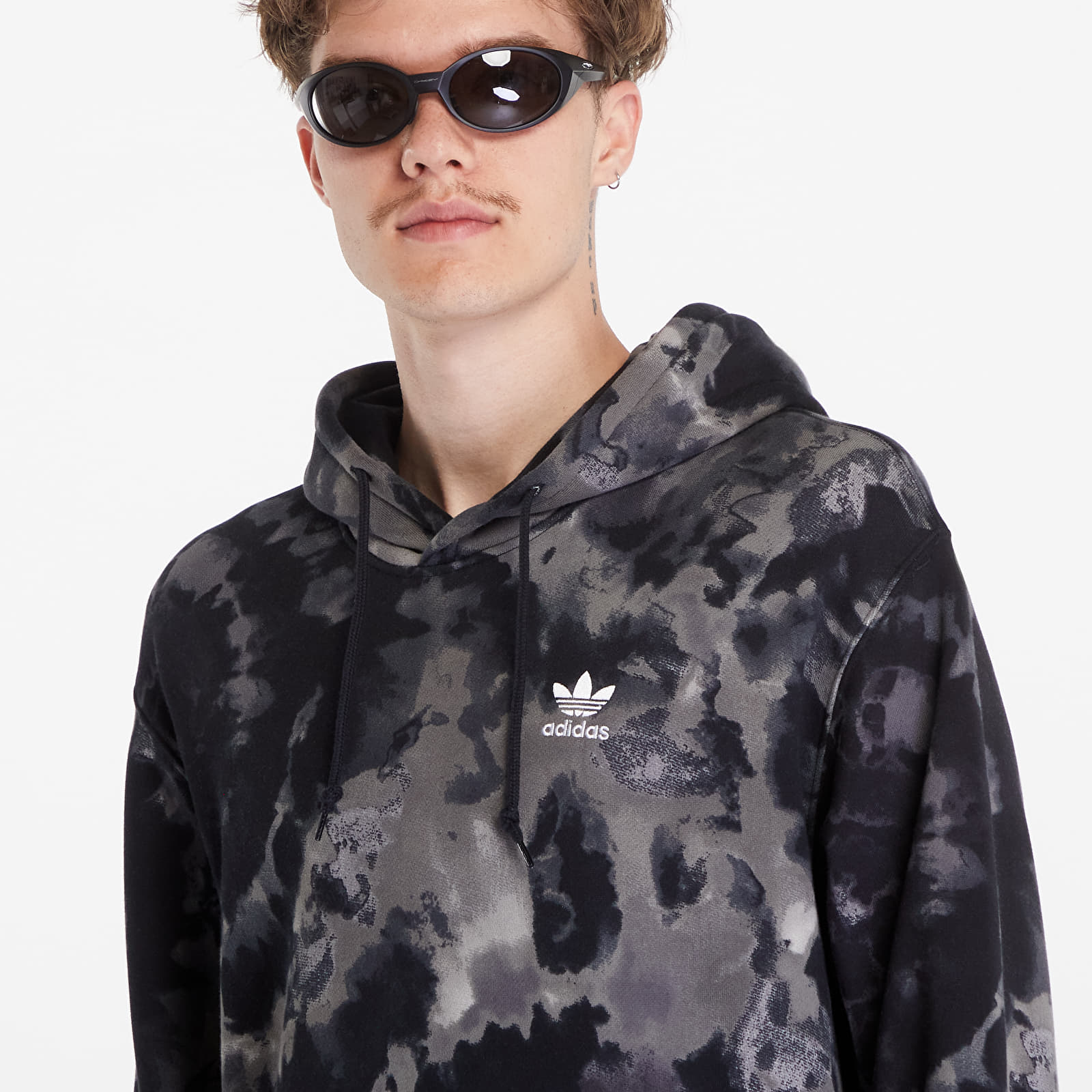 Meeste kampsunid adidas Originals Tie-Dyed Hoodie Black Camo
