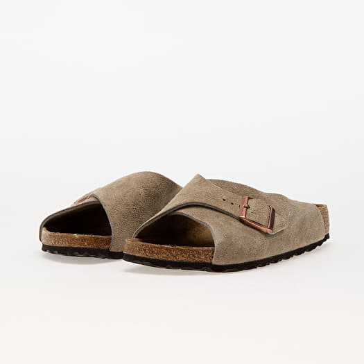 Birkenstock Arosa Velvet Leather Taupe | Queens