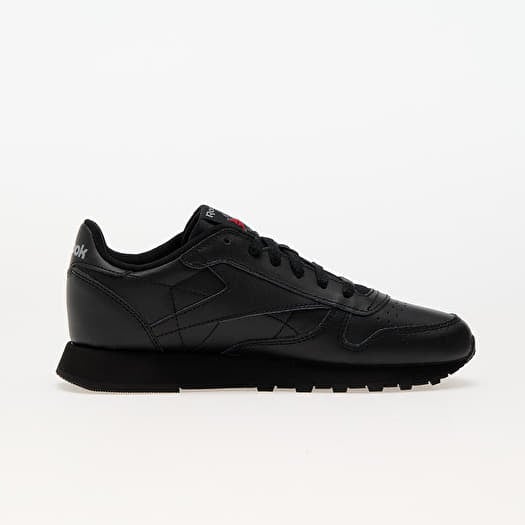 Reebok black leather sneakers sale
