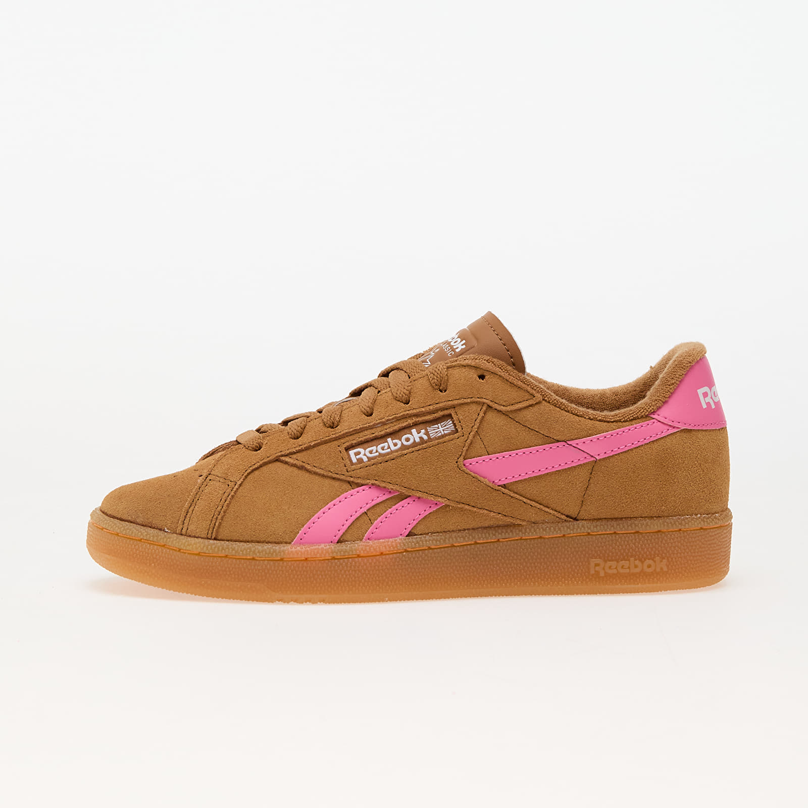 Men's sneakers and shoes Reebok Club C Grounds Uk Wild Brown/ Gum 7/ True Pink