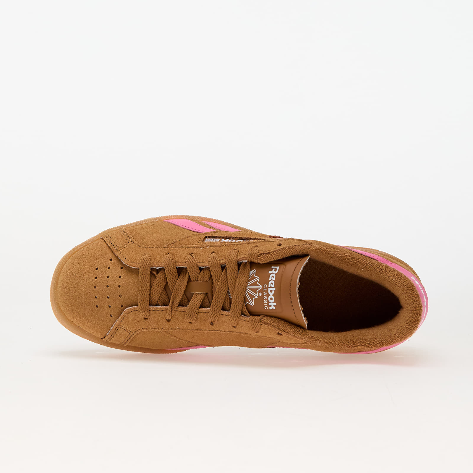 Men's sneakers and shoes Reebok Club C Grounds Uk Wild Brown/ Gum 7/ True Pink