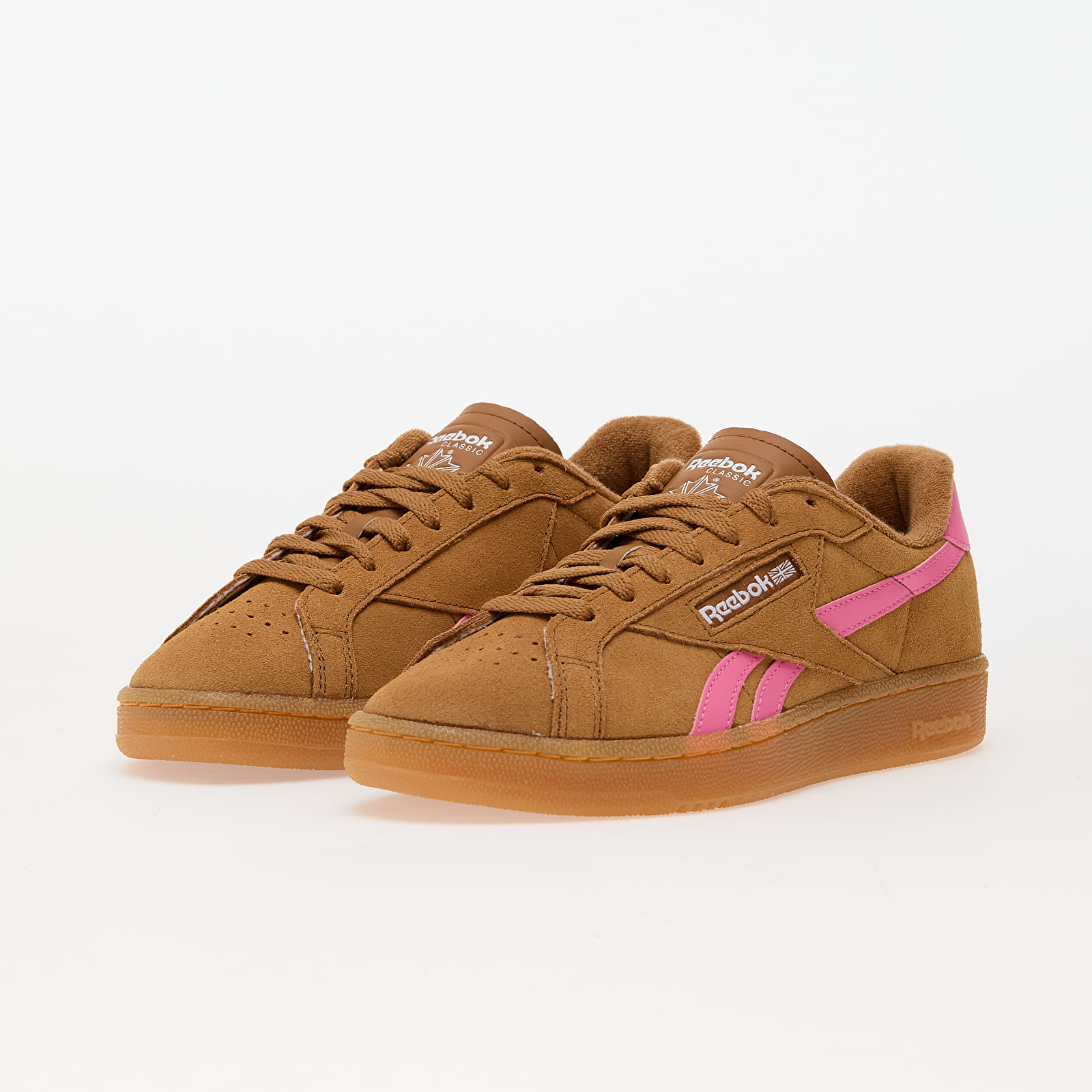 Men's sneakers and shoes Reebok Club C Grounds Uk Wild Brown/ Gum 7/ True Pink