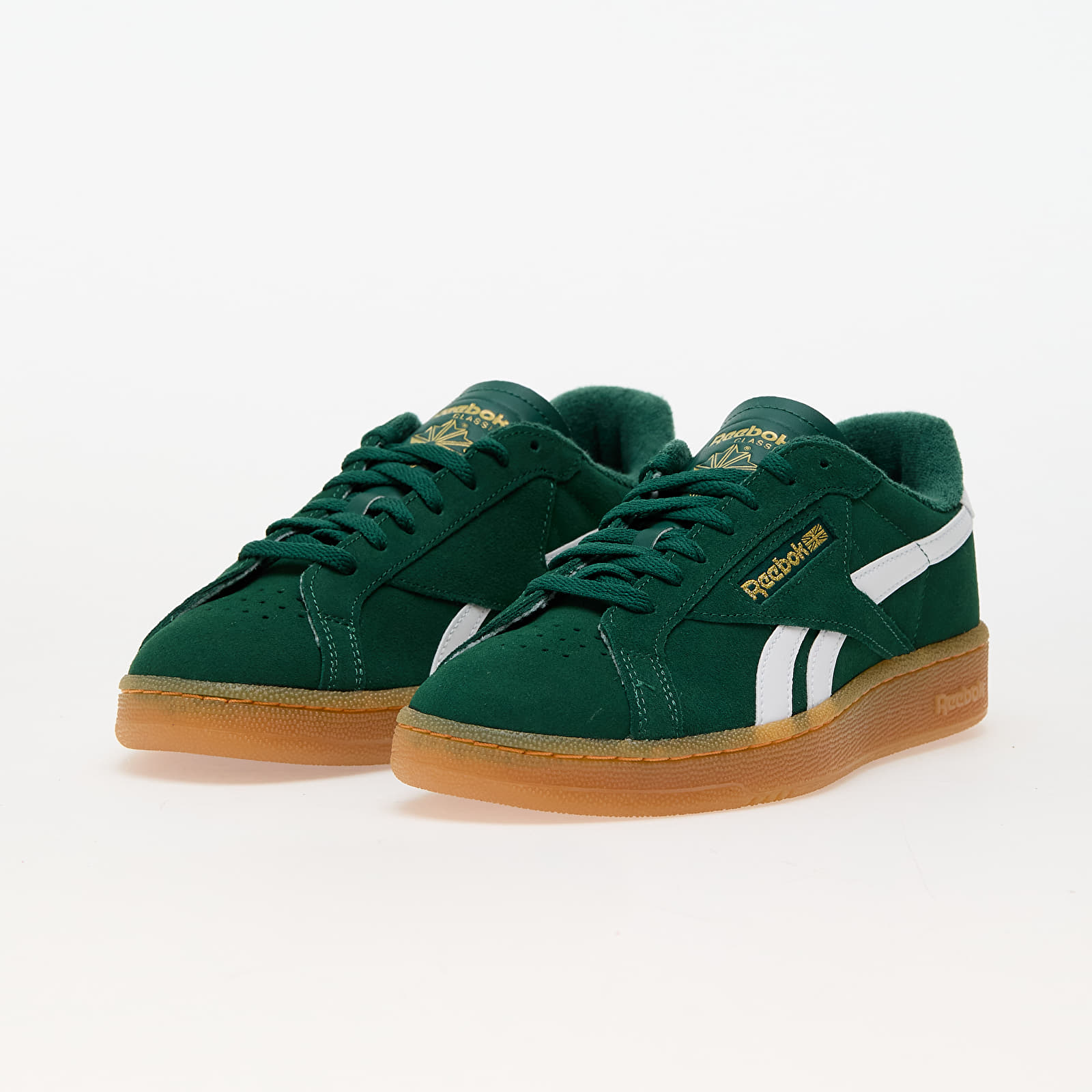 Men's sneakers and shoes Reebok Club C Grounds Uk Dark Green/ Gum 7/ Ftwr White