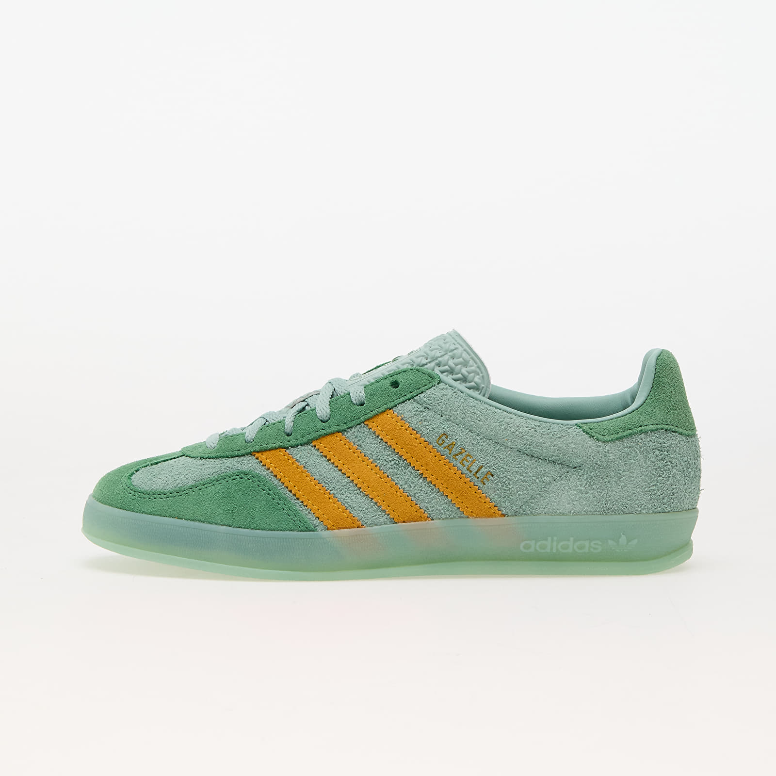 Încălțăminte și sneakerși pentru femei adidas Gazelle Indoor W Hazy Green/ Preloved Green/ Crew Yellow