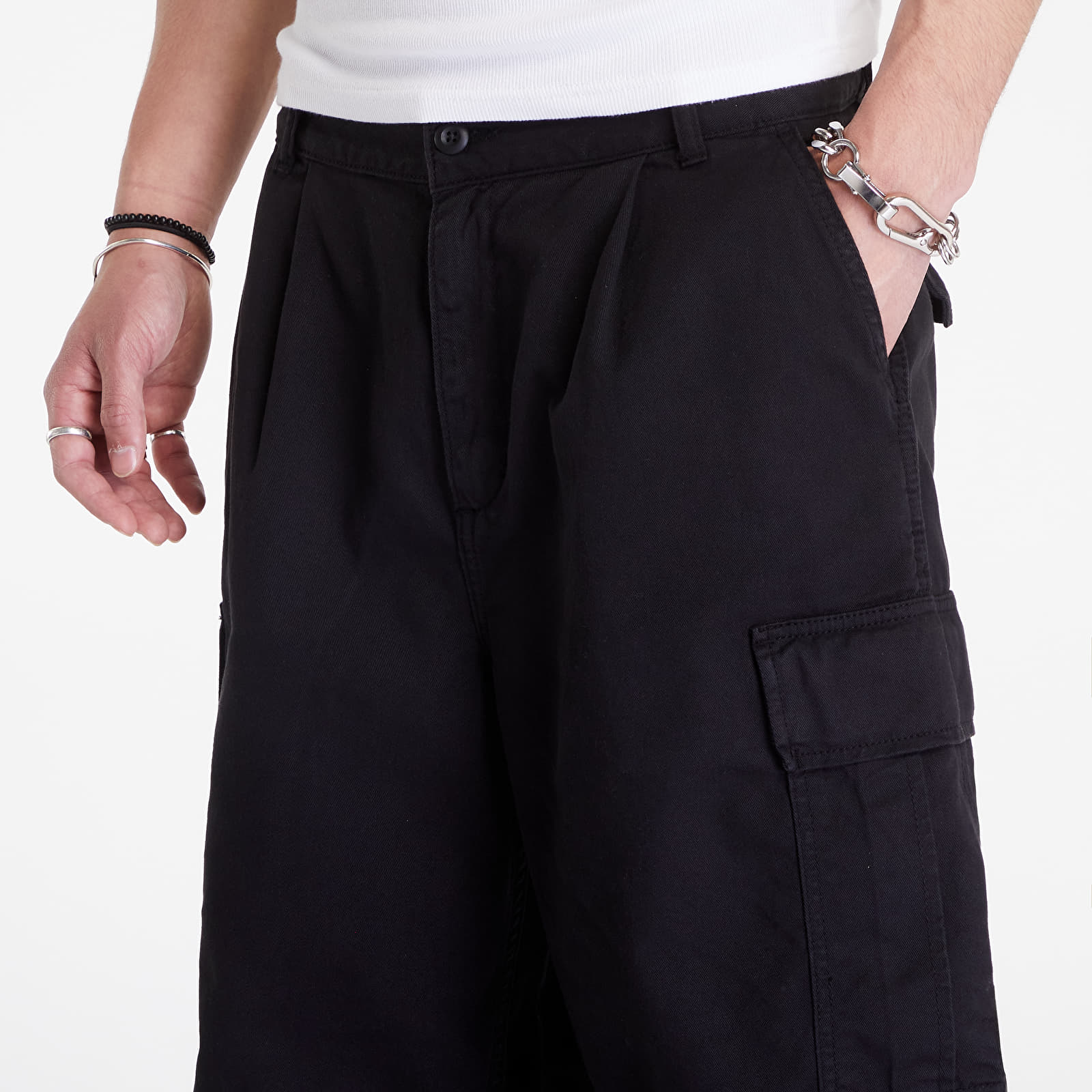 Men's trousers Carhartt WIP Cole Cargo Pant Black Garment Dyed