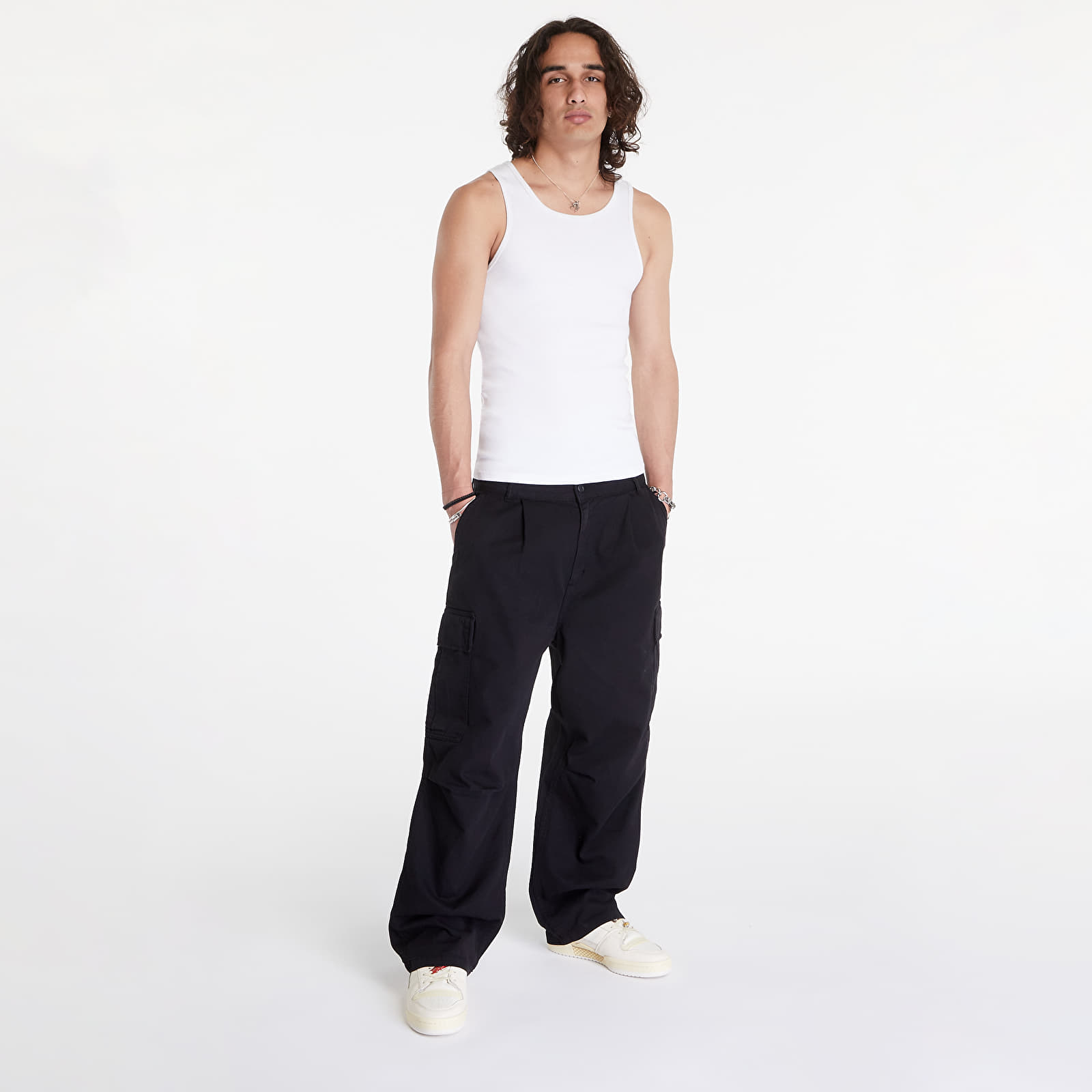 Men's trousers Carhartt WIP Cole Cargo Pant Black Garment Dyed