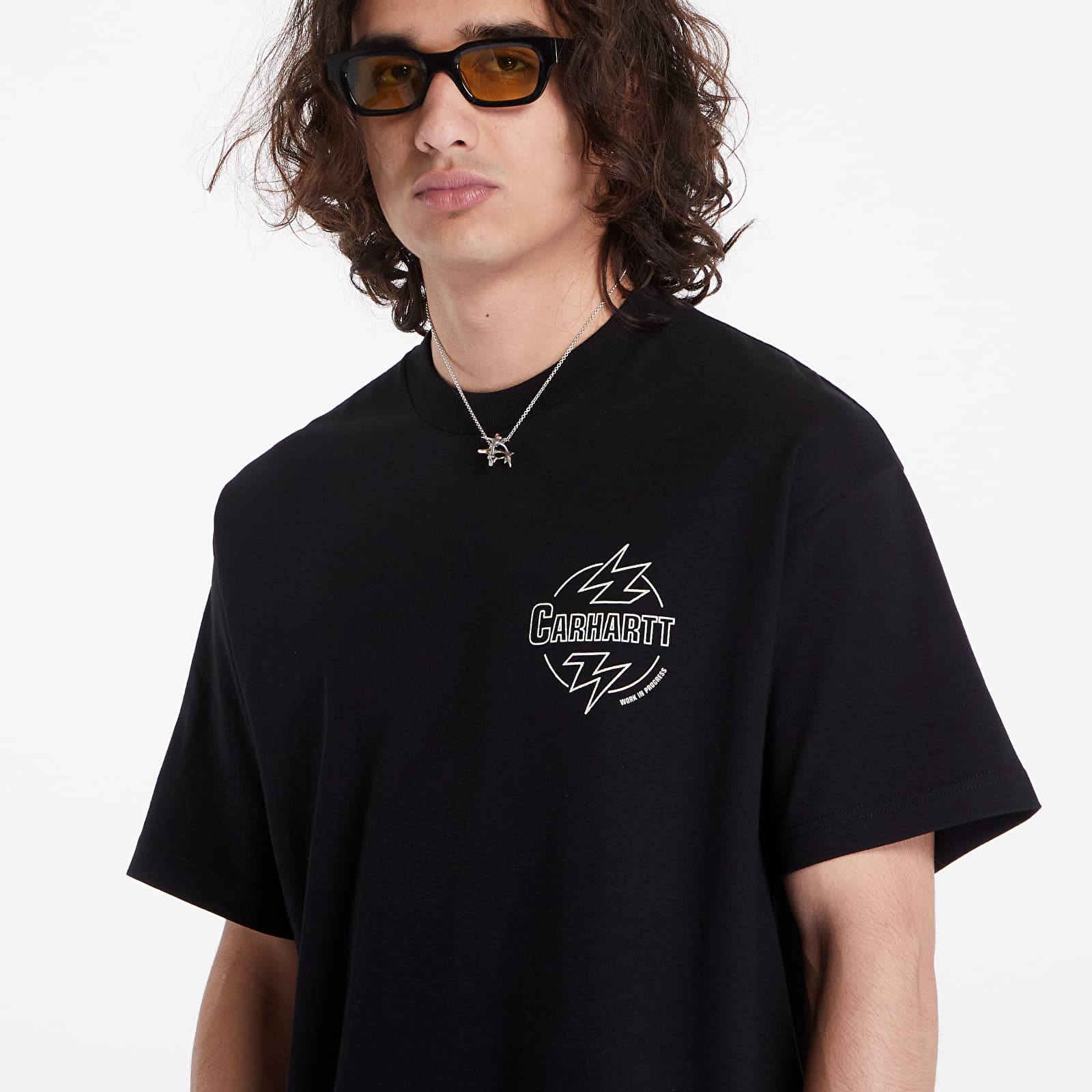 Tricouri pentru bărbați Carhartt WIP S/S Ablaze T-Shirt UNISEX Black/ Wax
