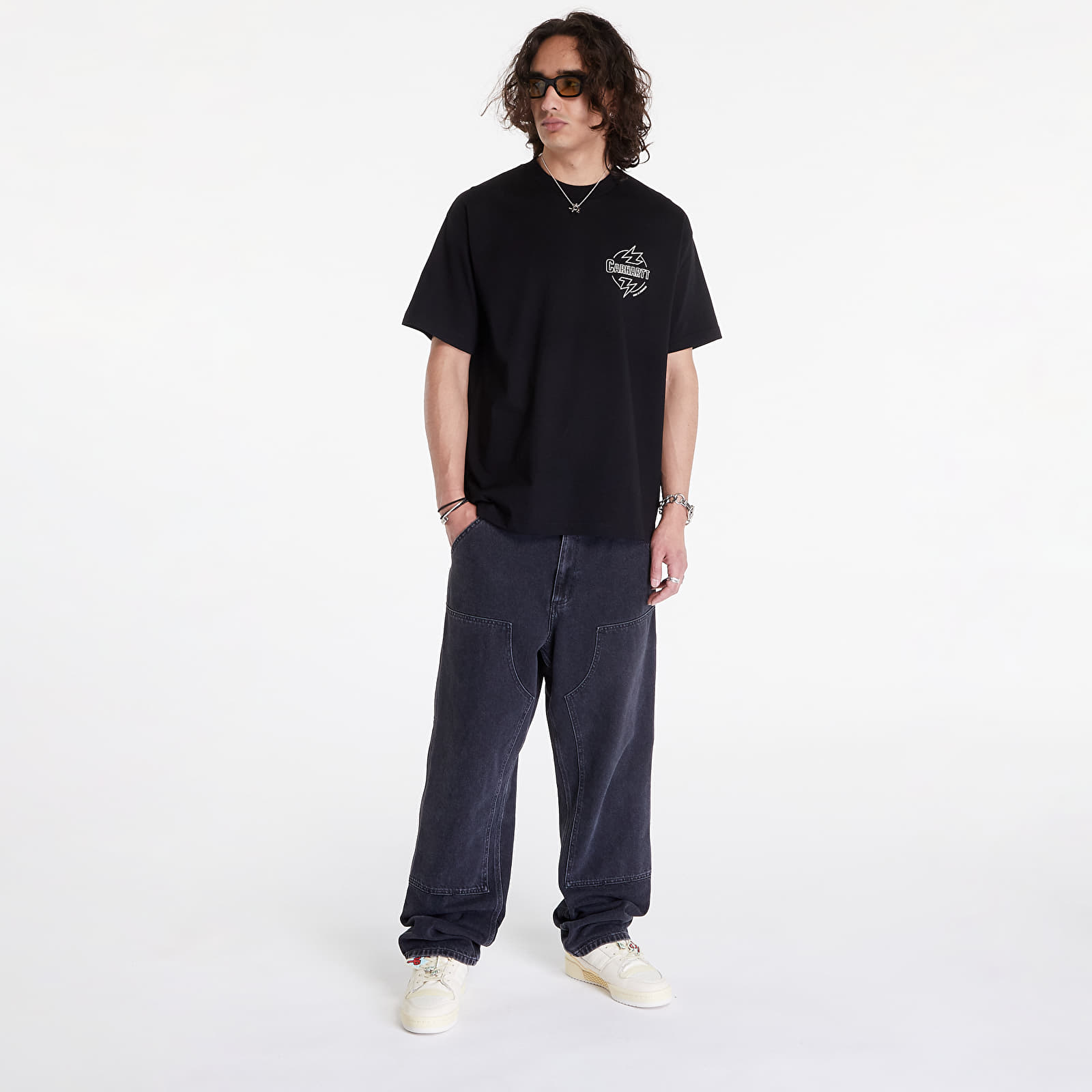 Tricouri pentru bărbați Carhartt WIP S/S Ablaze T-Shirt UNISEX Black/ Wax