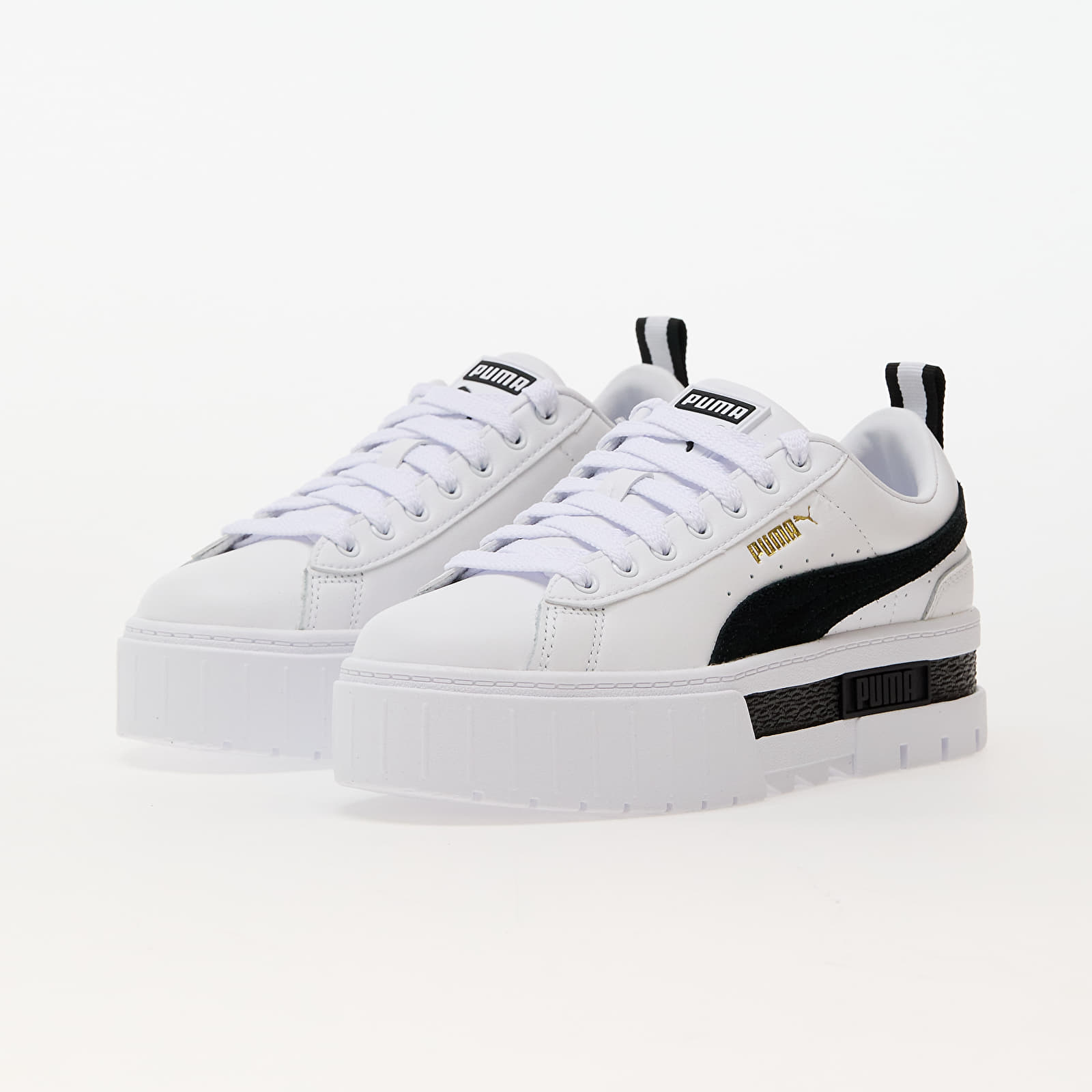 Women's sneakers and shoes Puma Mayze Leather Wn's Puma White/ Puma Black