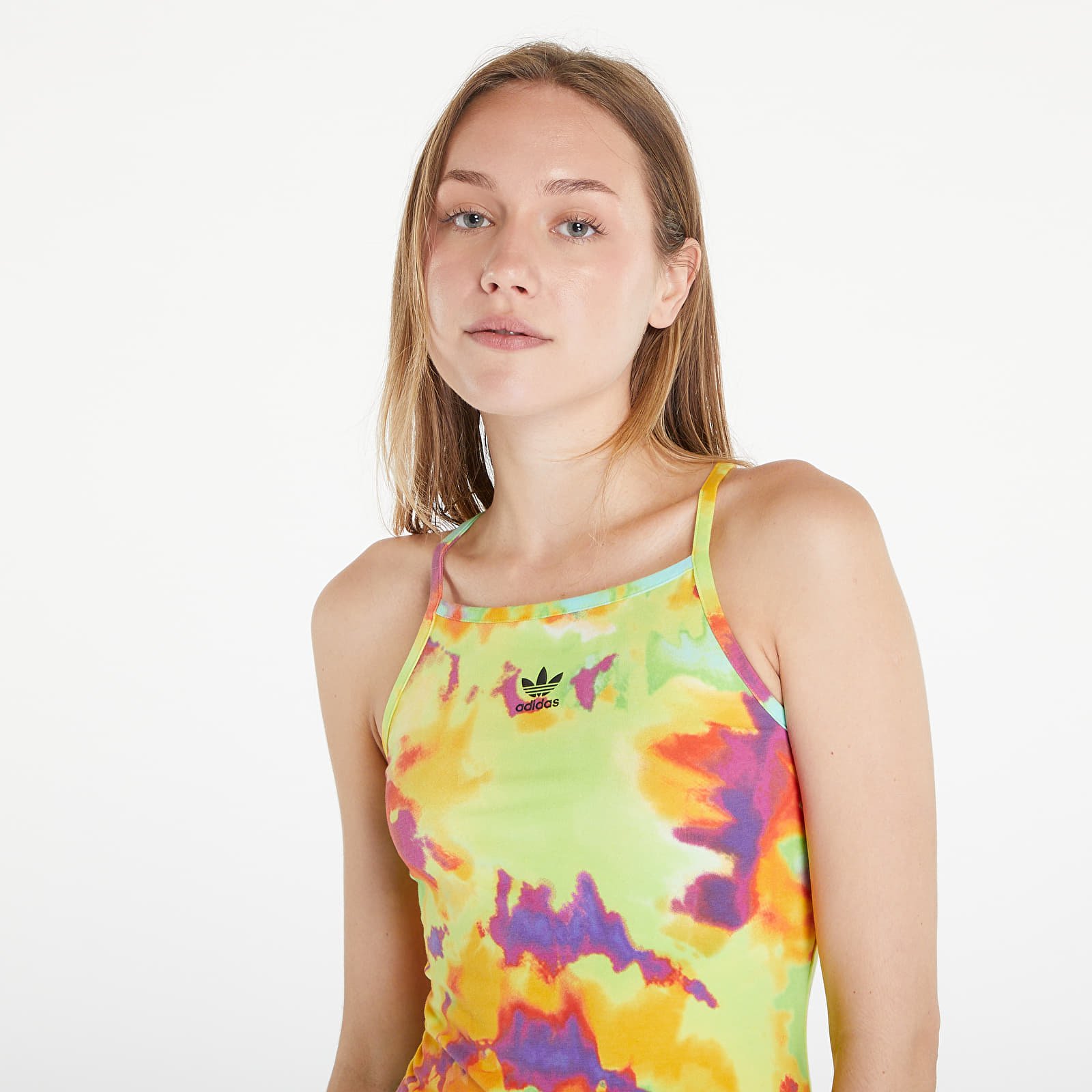 Платья adidas Tie-Dyed Dress Yellow/ Multicolor