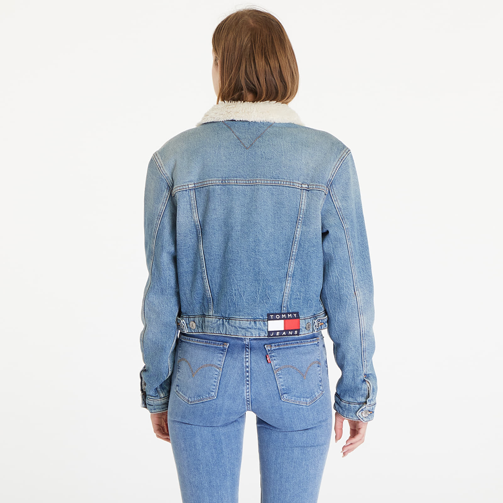 Dámské bundy Tommy Jeans Izzie Slm Jacket Ted Denim