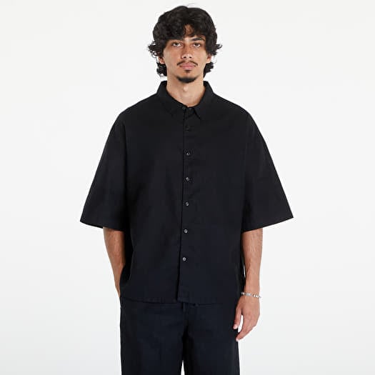 Hemd Urban Classics Boxy Cotton Linen Shirt Black