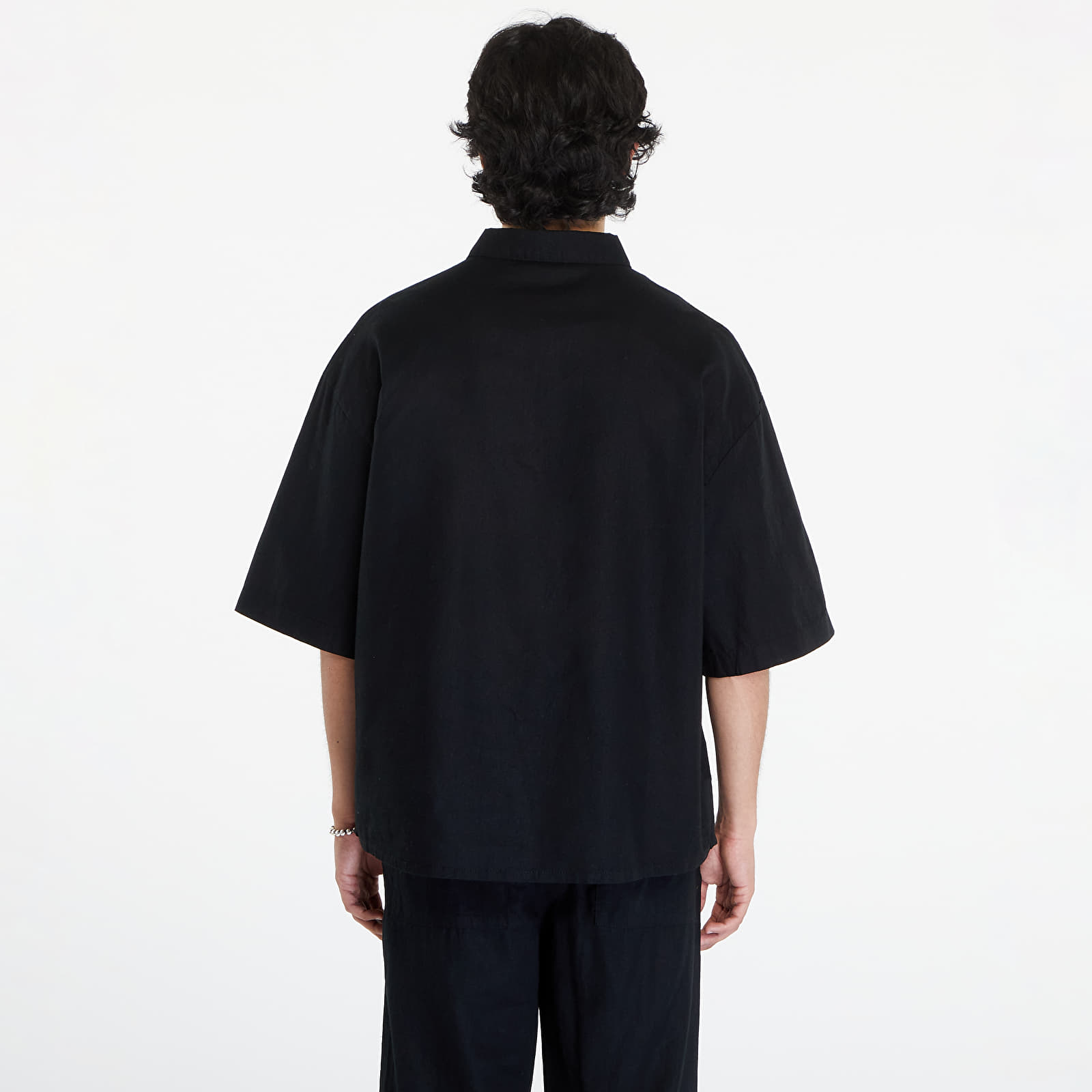 Hemden Urban Classics Boxy Cotton Linen Shirt Black