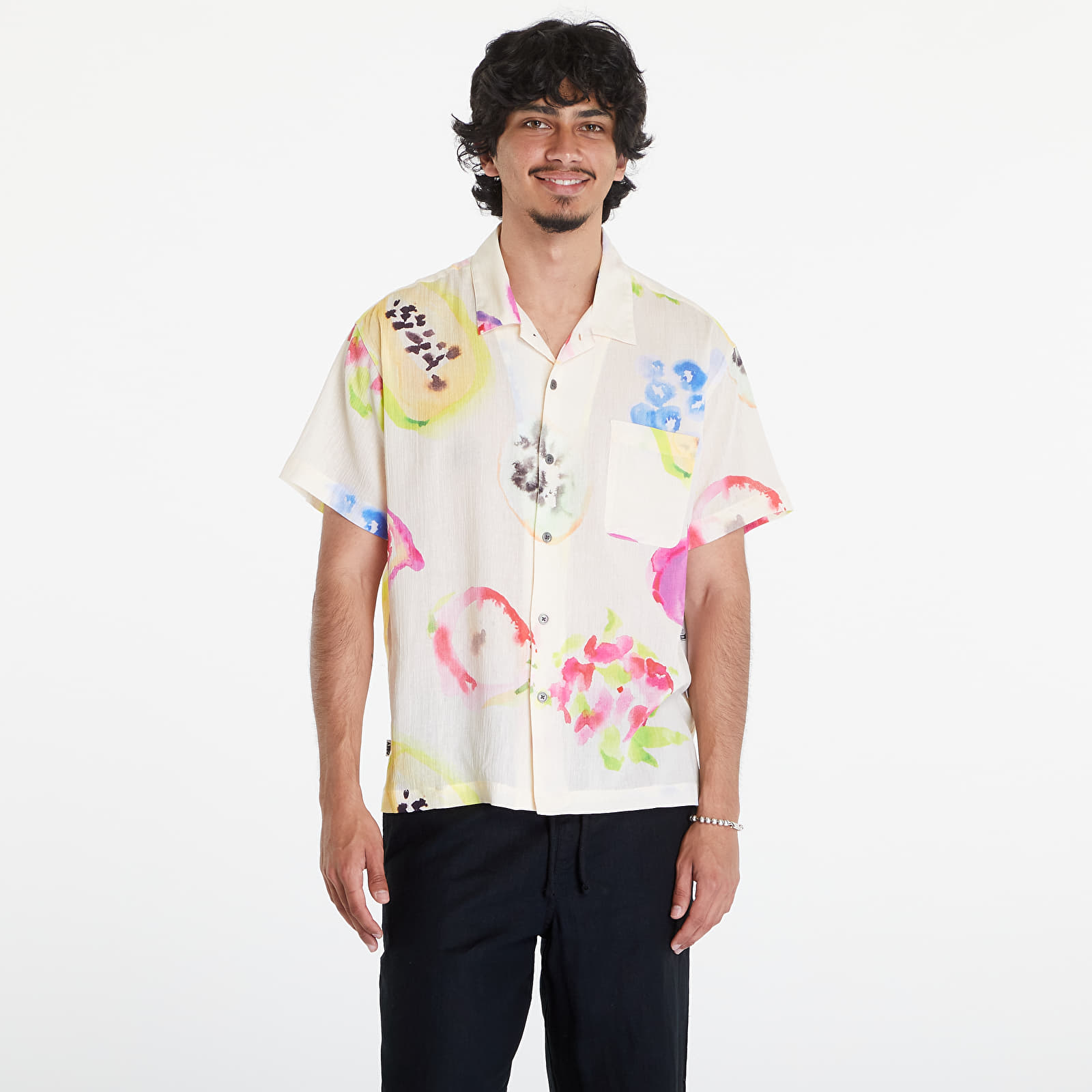 Košile OBEY Soft Fruits Woven Shirt Blush/ Multi