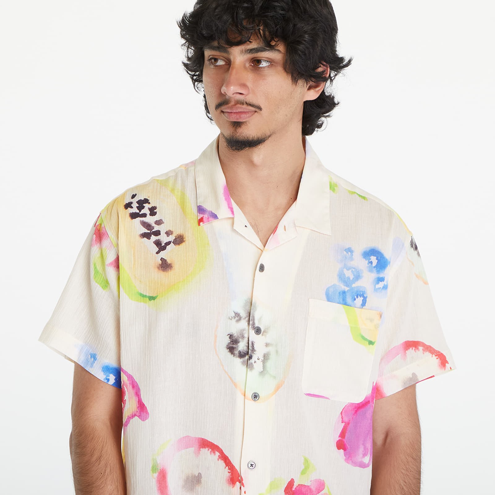 Košile OBEY Soft Fruits Woven Shirt Blush/ Multi
