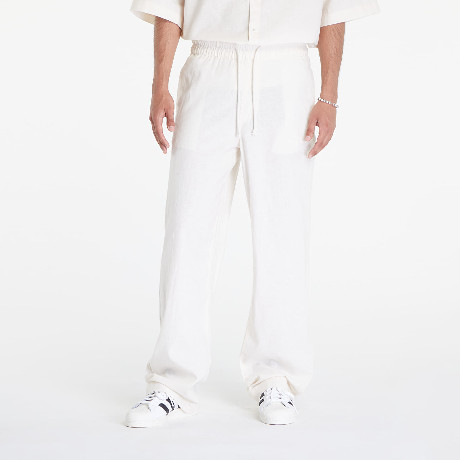 Jeans und Hosen Urban Classics Loose Cotton Linen Pants White Sand