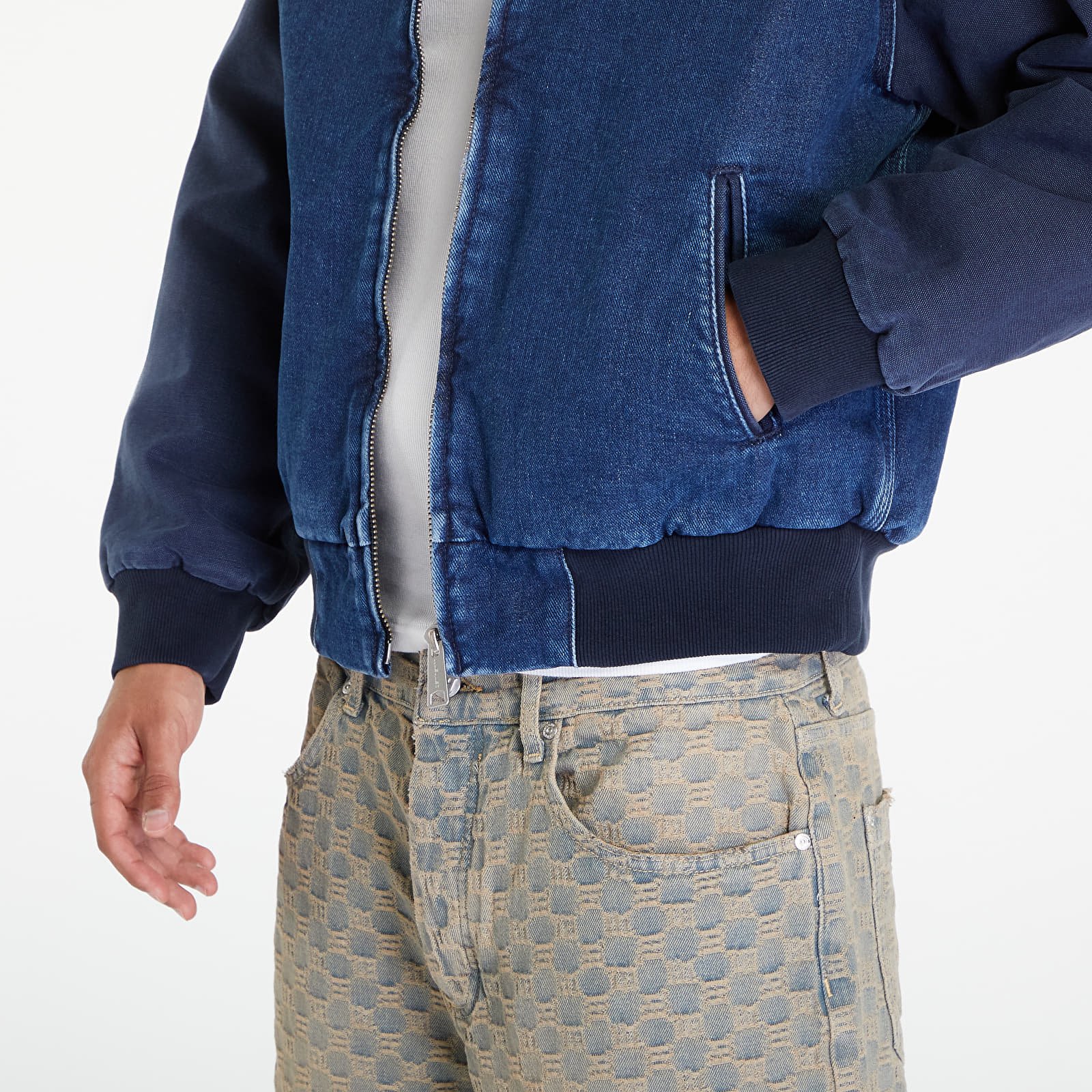Men's bombers Carhartt WIP Paxon Bomber UNISEX Blue/ Dark Navy/ Stone Washed