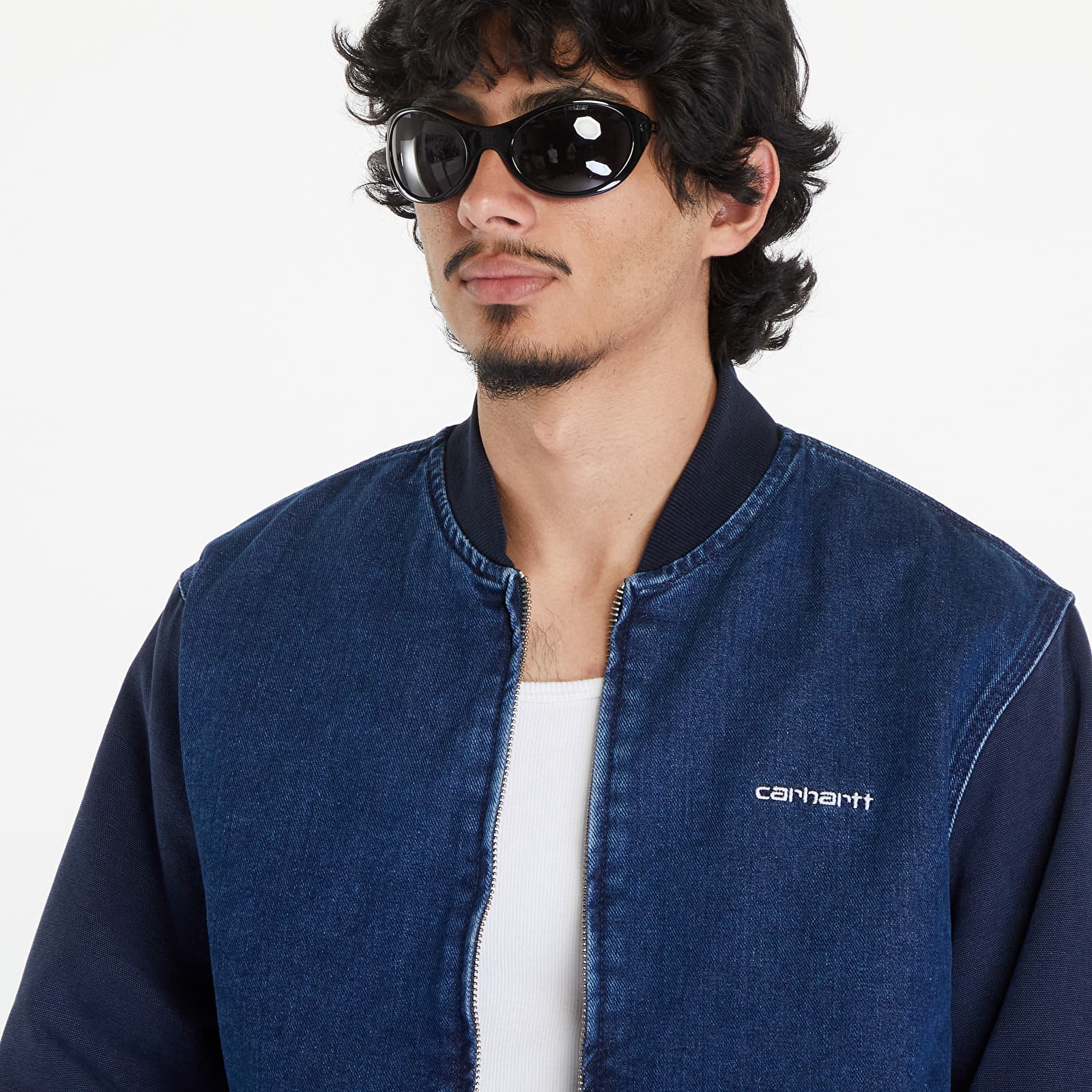 Men's bombers Carhartt WIP Paxon Bomber UNISEX Blue/ Dark Navy/ Stone Washed