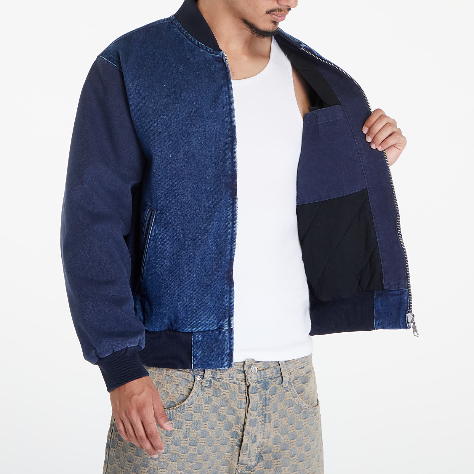 Men's bombers Carhartt WIP Paxon Bomber UNISEX Blue/ Dark Navy/ Stone Washed