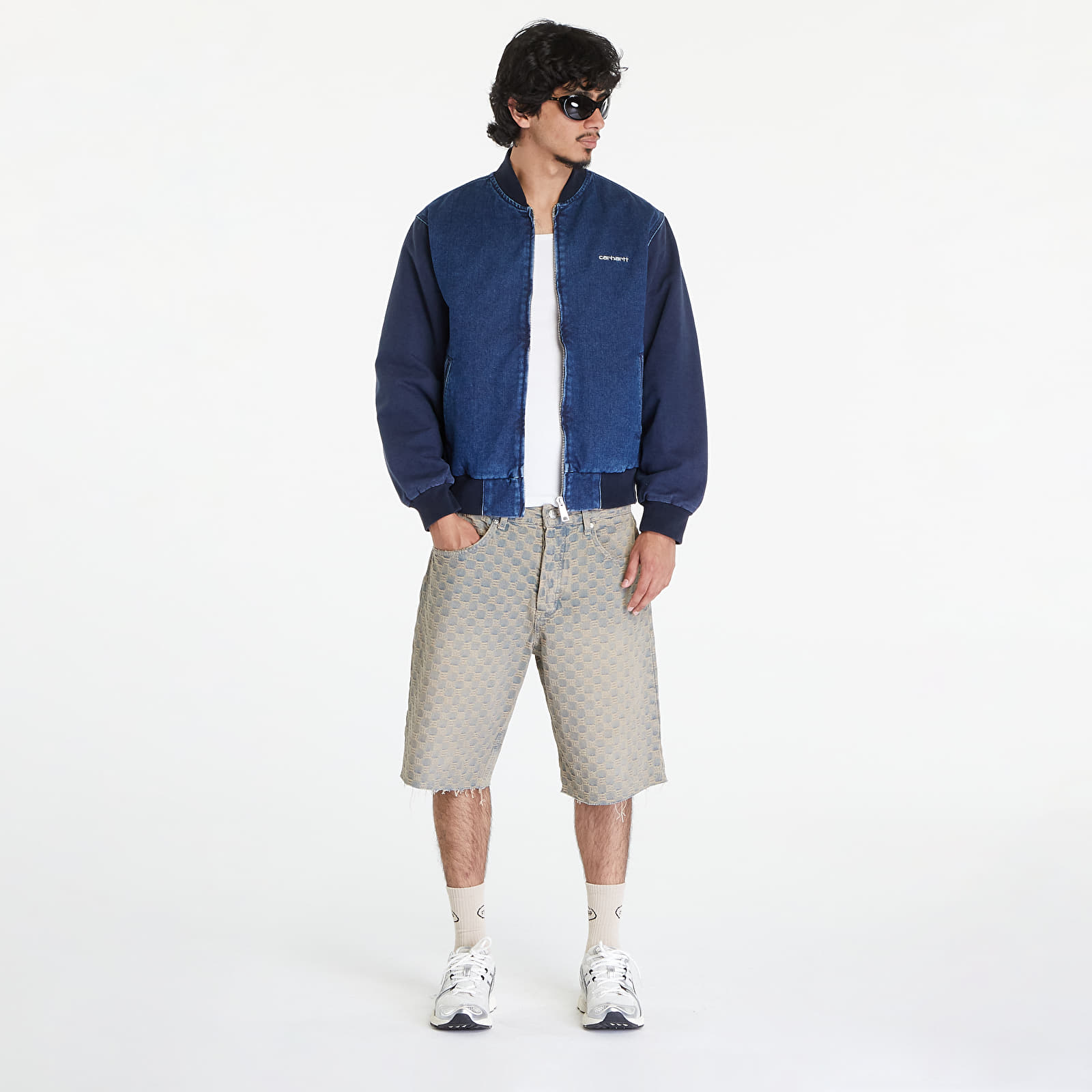 Men's bombers Carhartt WIP Paxon Bomber UNISEX Blue/ Dark Navy/ Stone Washed