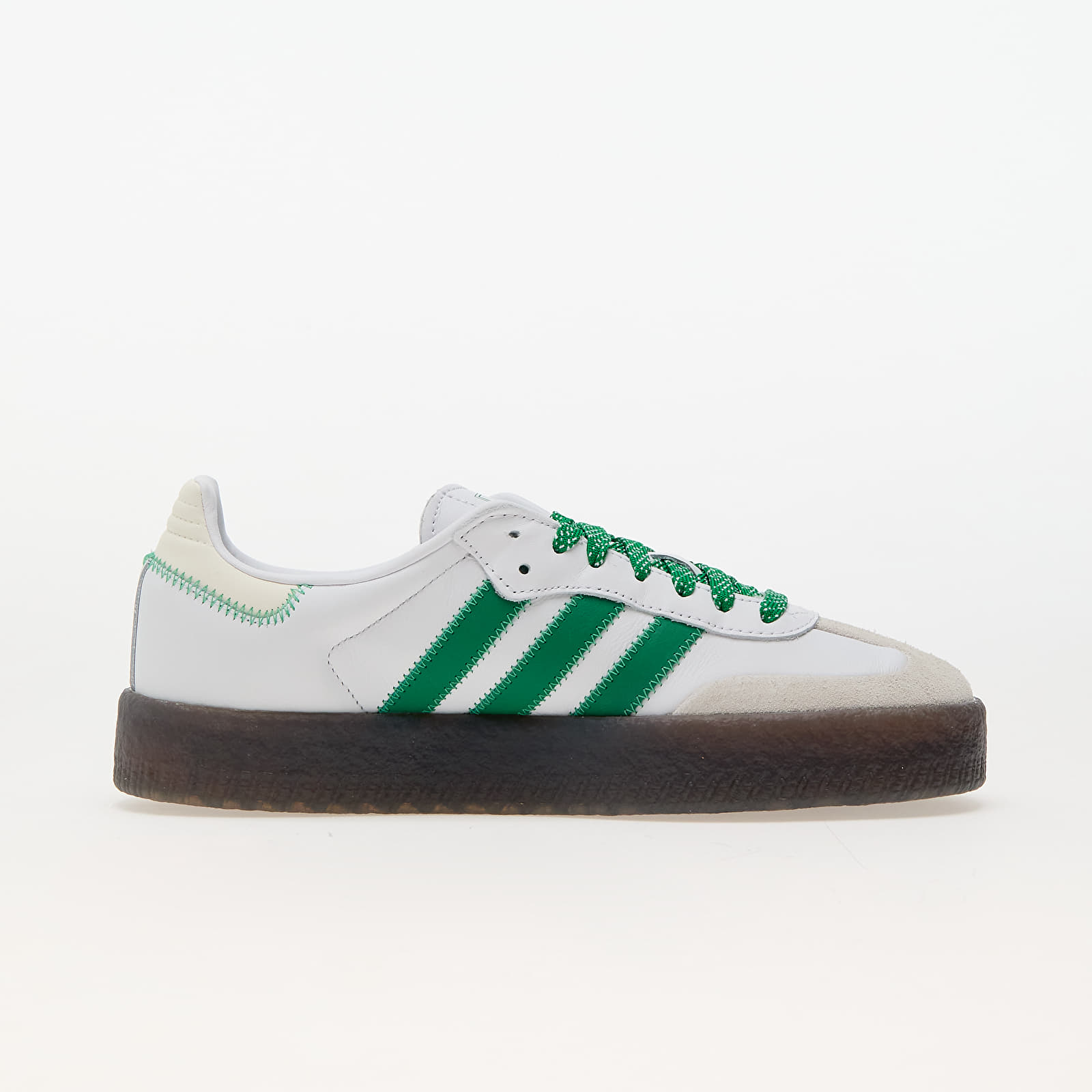 Adidas samba white with green stripes store