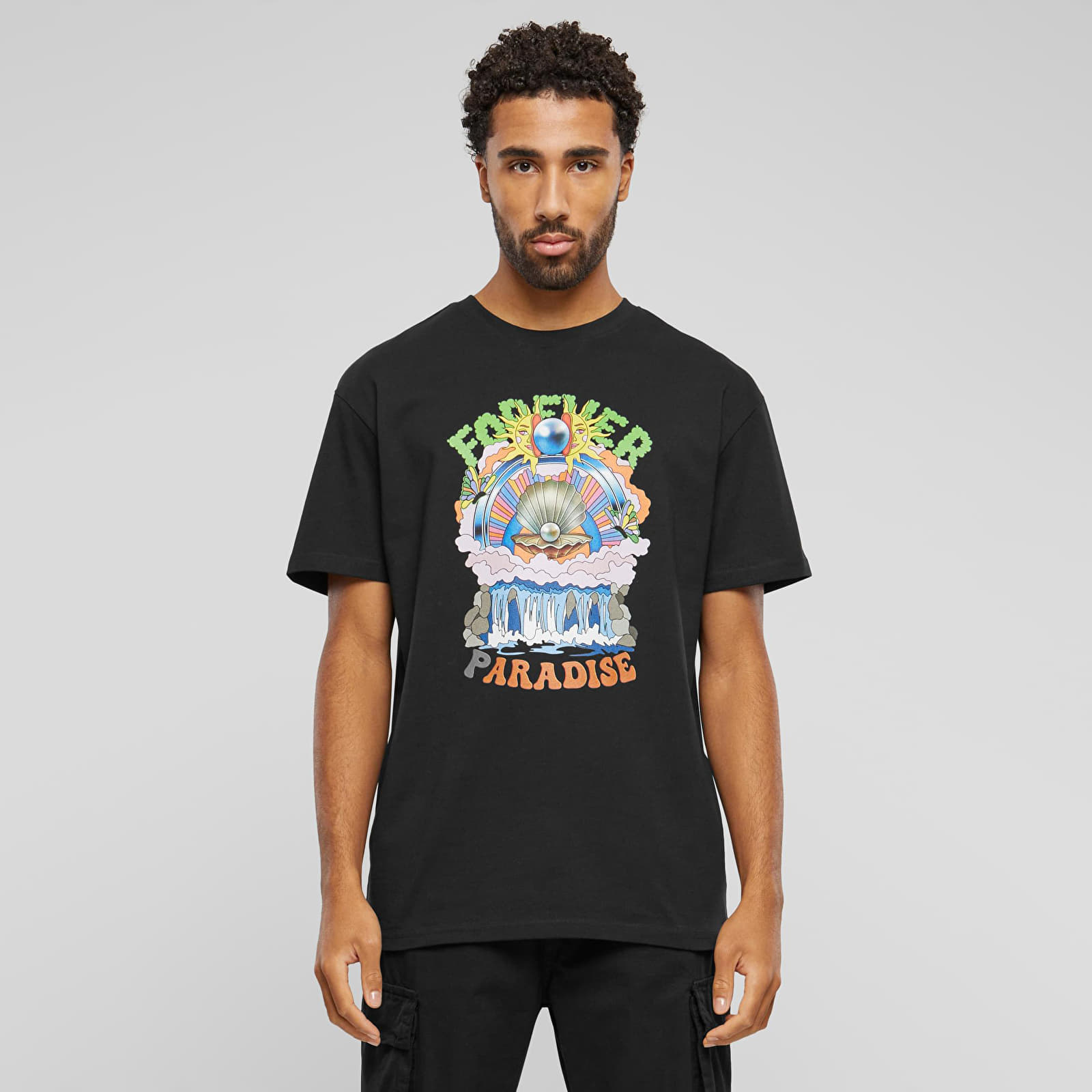 T-Shirts Urban Classics Paradise Oversize Tee Black