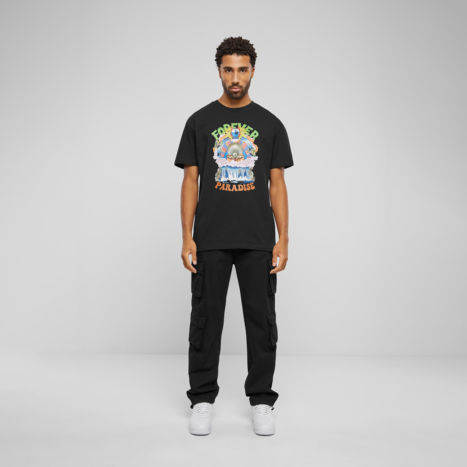 T-Shirts Urban Classics Paradise Oversize Tee Black