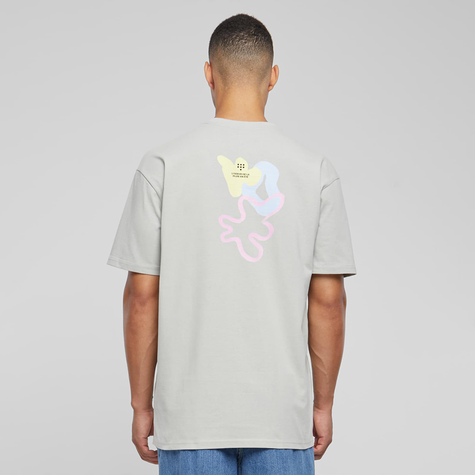 Trička Urban Classics Abstract Oversize Tee Light Asphalt