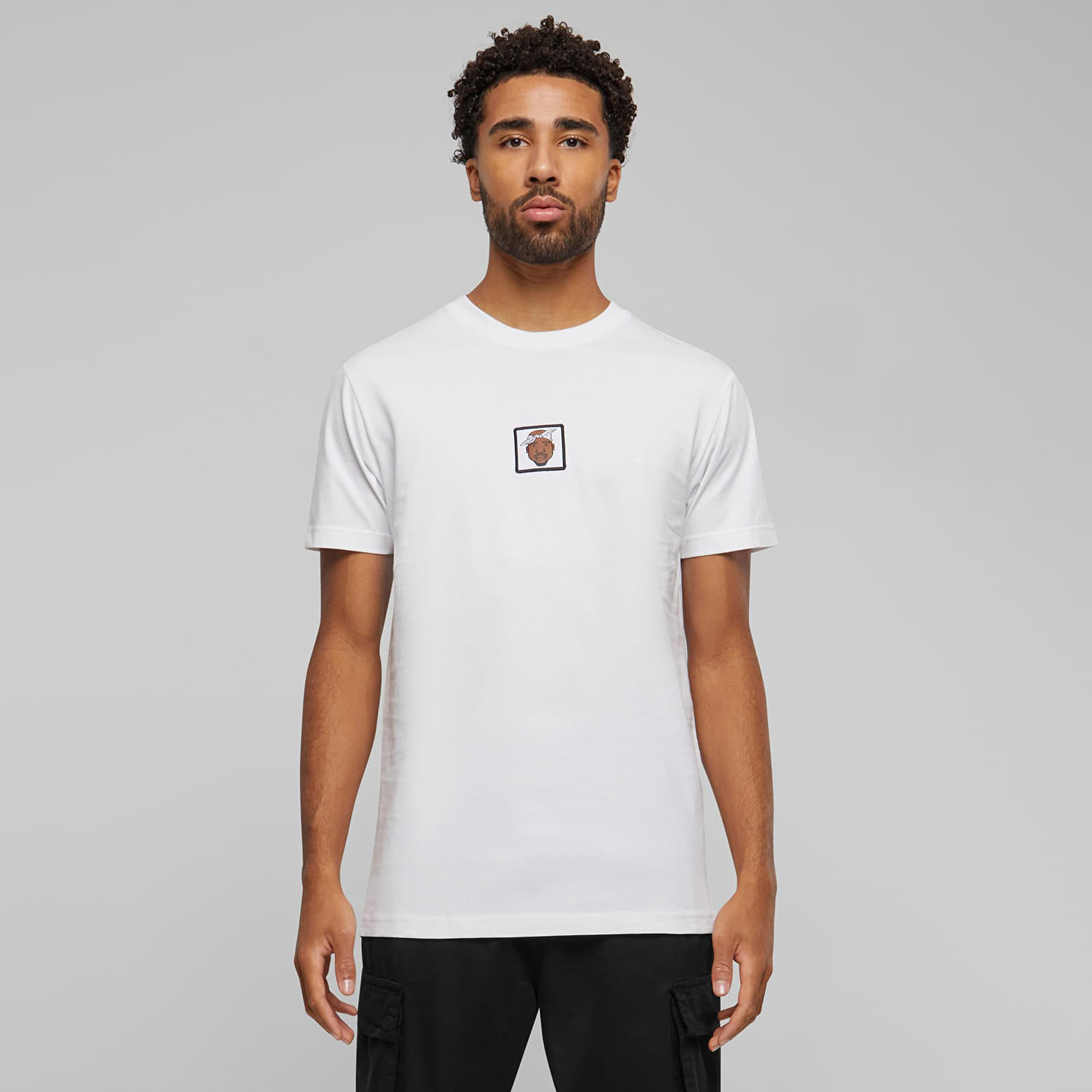 majice kratkih rukava Urban Classics LA Sketch Patch Tee White