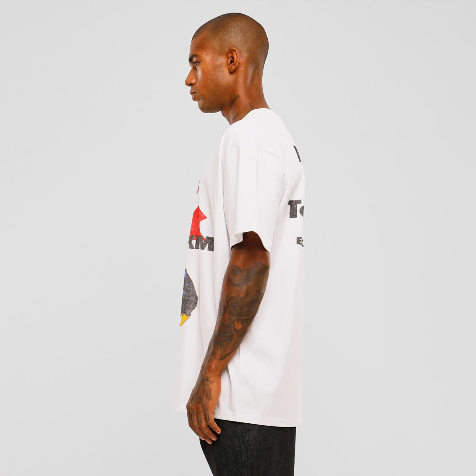 Μπλούζες Urban Classics Eric B & Rakim Sweat the Technique Oversize Tee White