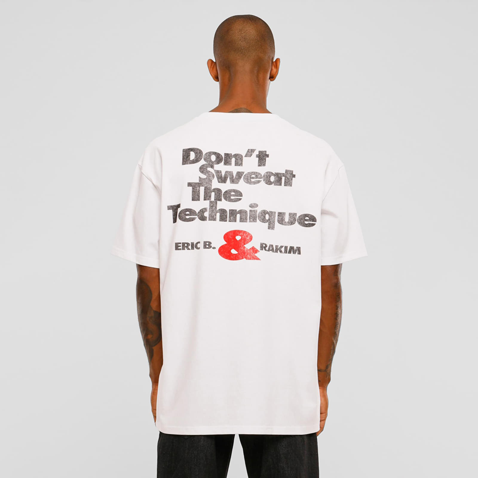 Μπλούζες Urban Classics Eric B & Rakim Sweat the Technique Oversize Tee White
