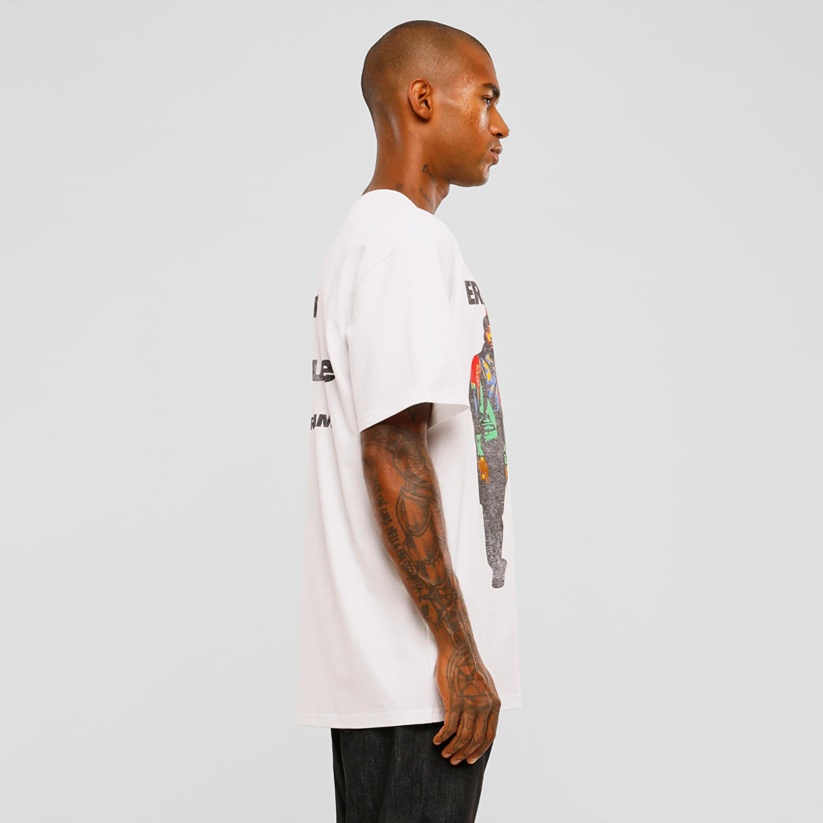 Μπλούζες Urban Classics Eric B & Rakim Sweat the Technique Oversize Tee White