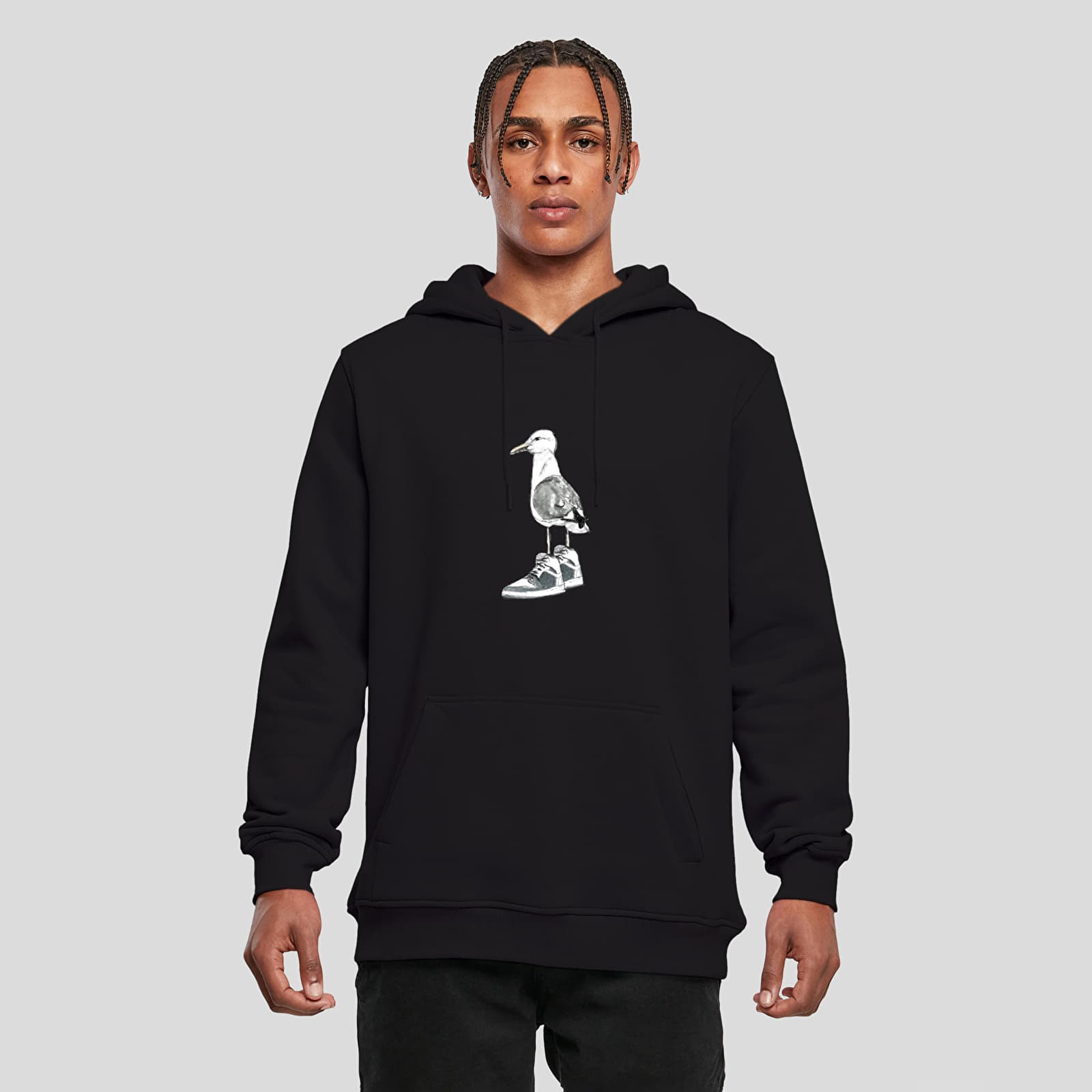 Dukserice Urban Classics Seagull Sneakers Hoody Black