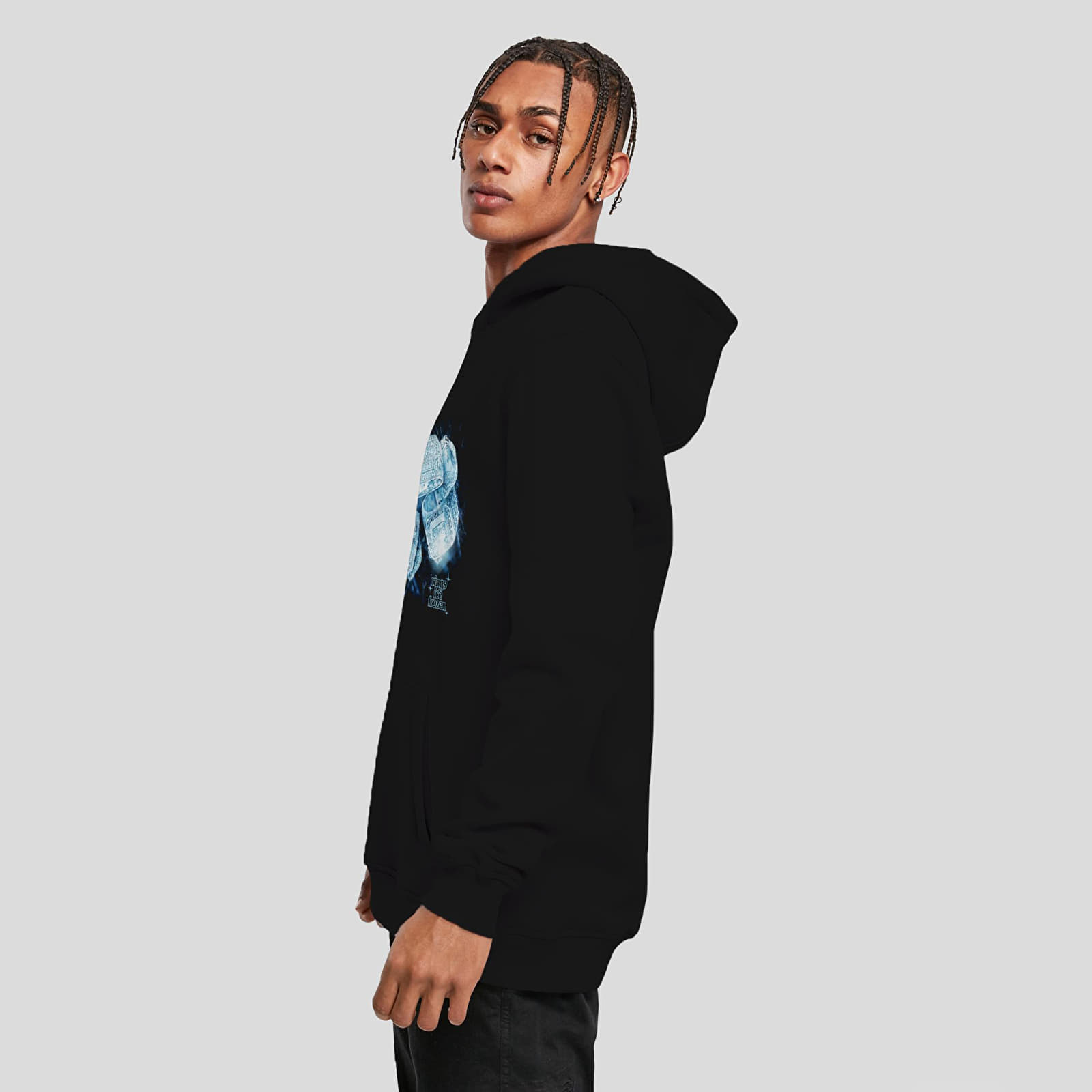 Dukserice Urban Classics Ice Rings Hoody Black