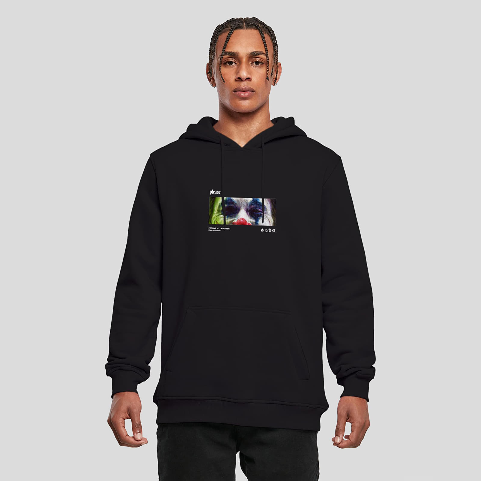 Dukserice Urban Classics Please Hoody Black