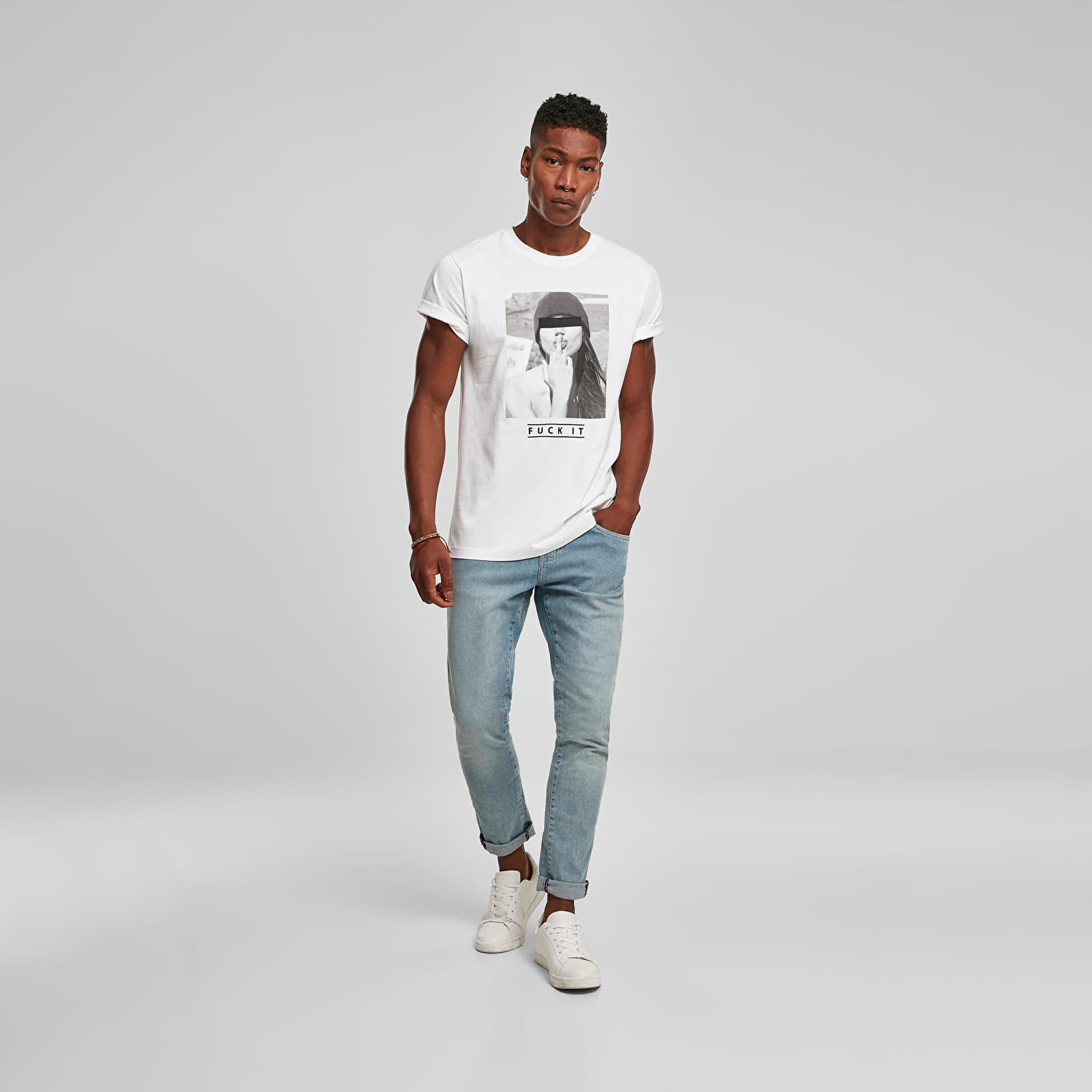 T-särgid Urban Classics Fck it T-Shirt White