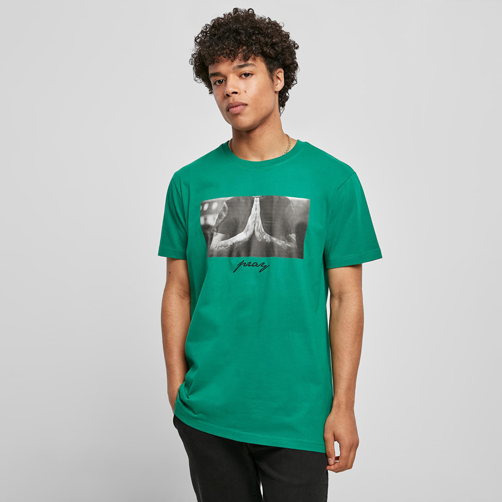 T-shirts Urban Classics Pray Tee Green
